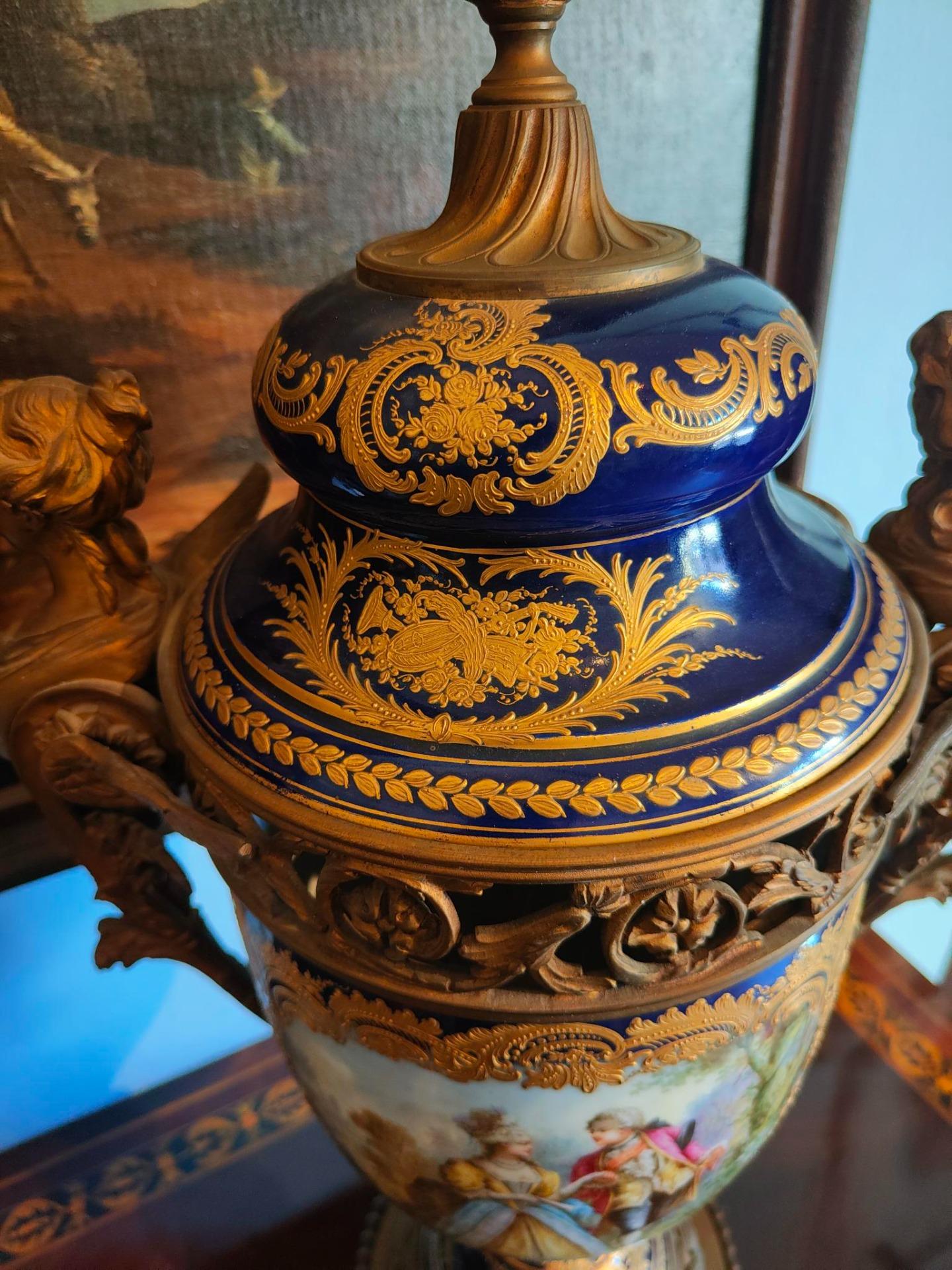 19th Century Large and Important Pair of Sèvres Porcelain Vases