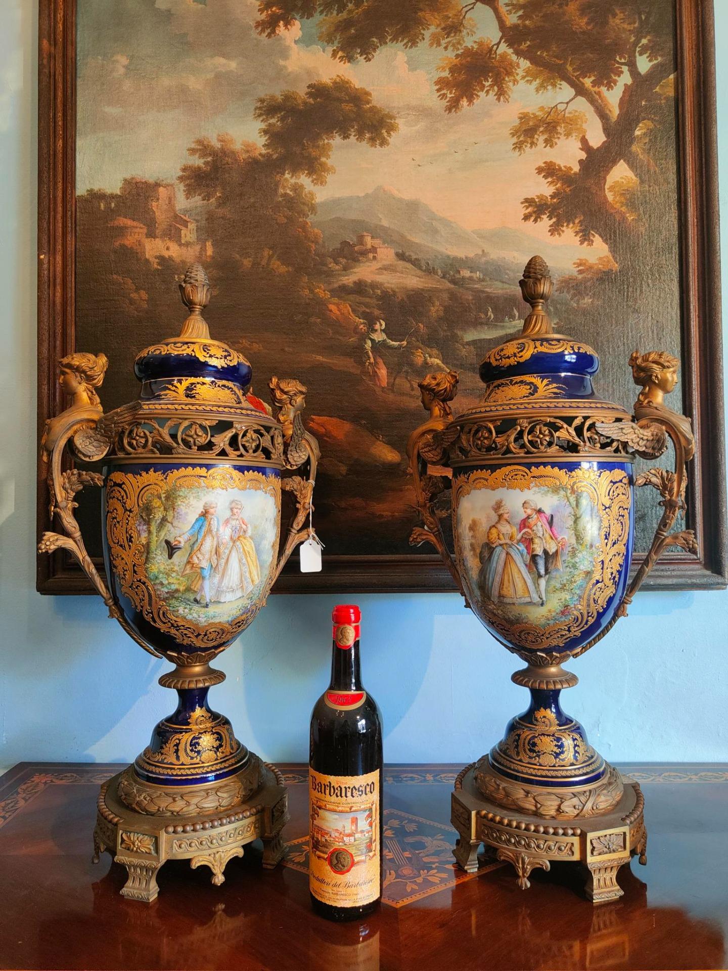 Large and Important Pair of Sèvres Porcelain Vases 2