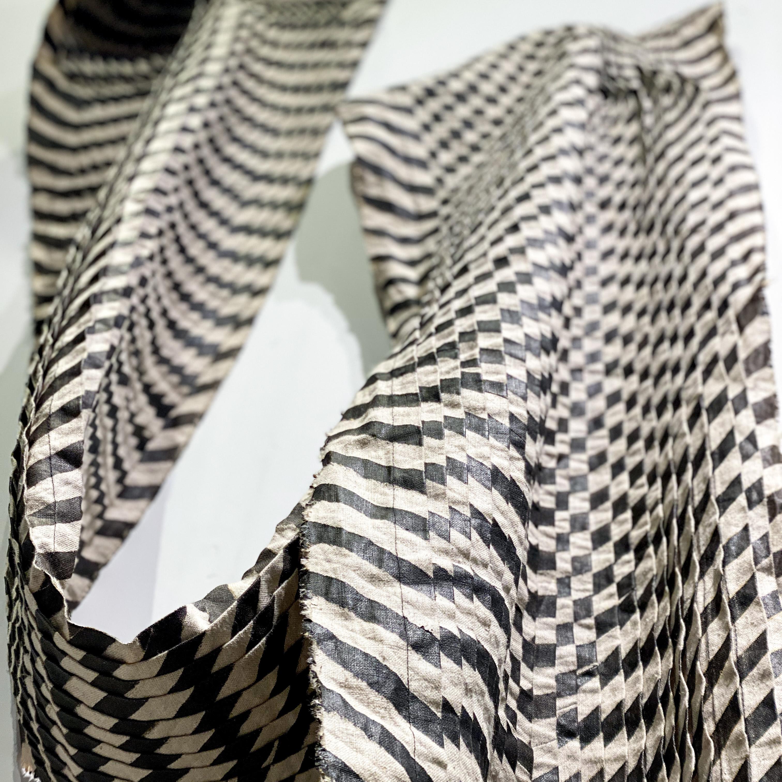 Großes und wichtiges Textil der niederländischen Künstlerin Ella Koopman, Minimalist / Op-Part im Zustand „Hervorragend“ im Angebot in AMSTERDAM, NL