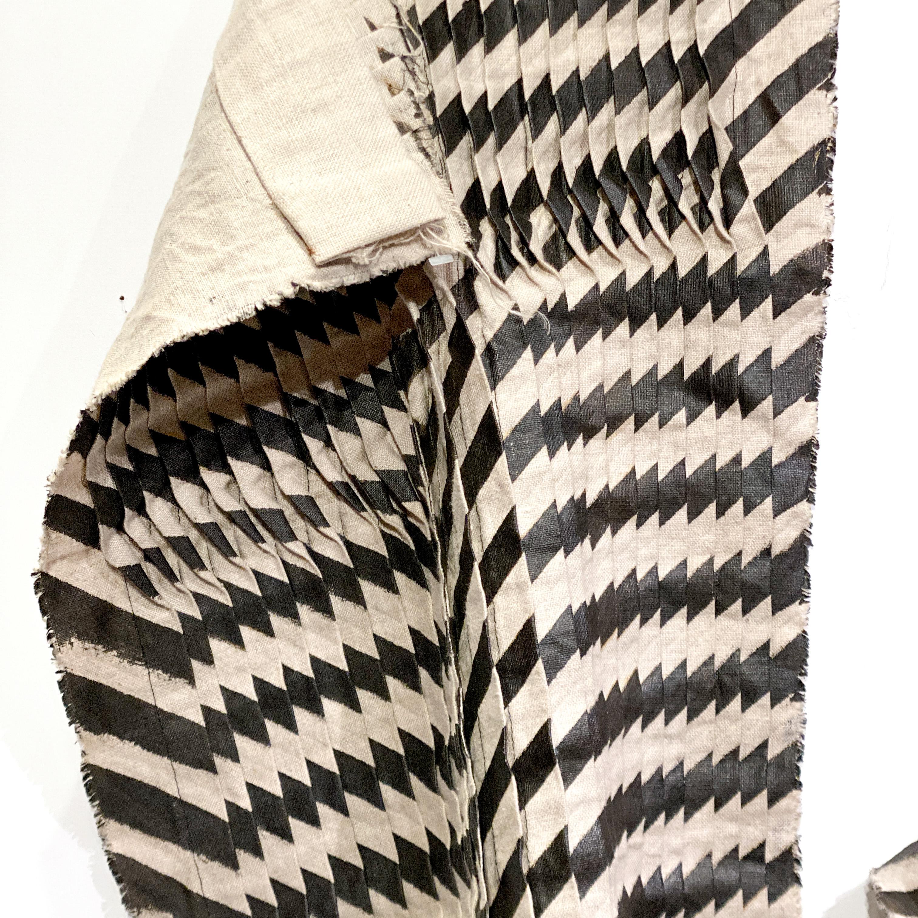 Großes und wichtiges Textil der niederländischen Künstlerin Ella Koopman, Minimalist / Op-Part (Leinwand) im Angebot