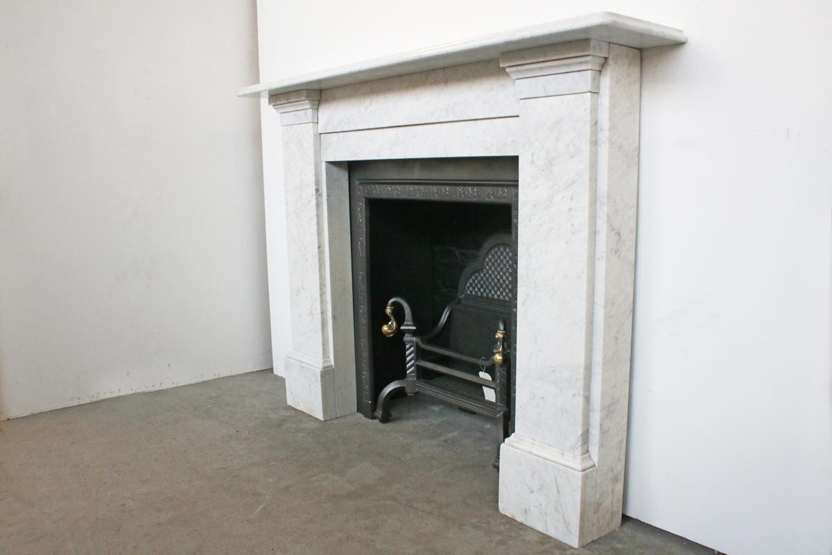 simple marble fireplace surround