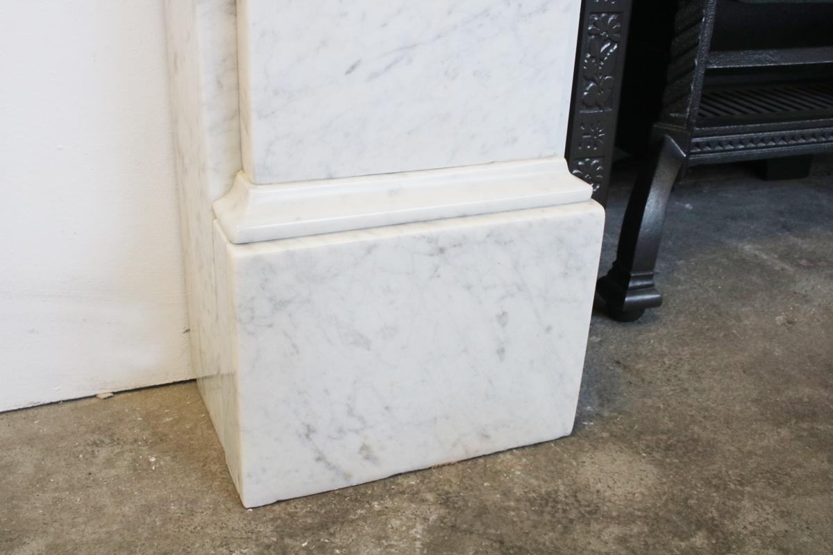 19th Century Large and Imposing Victorian Carrara Marble Fireplace Surround