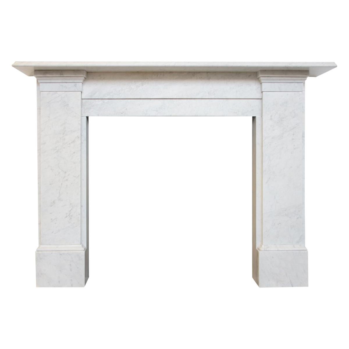 Large and Imposing Victorian Carrara Marble Fireplace Surround