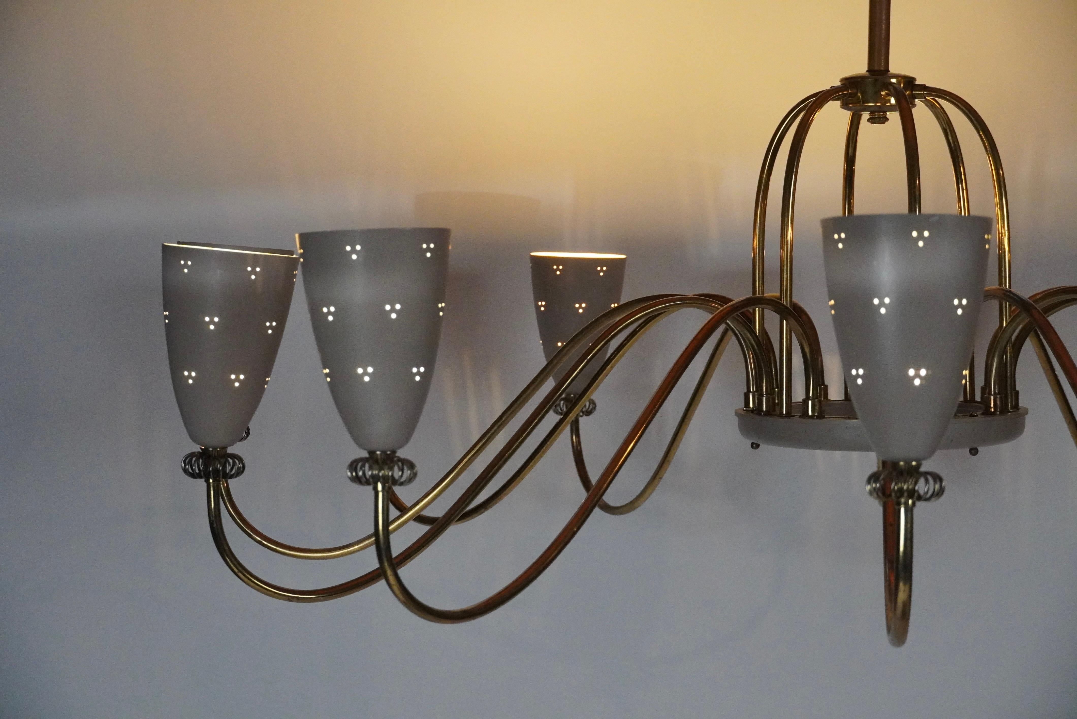 Large 12 Shade Lightolier Ballerina Chandelier 1