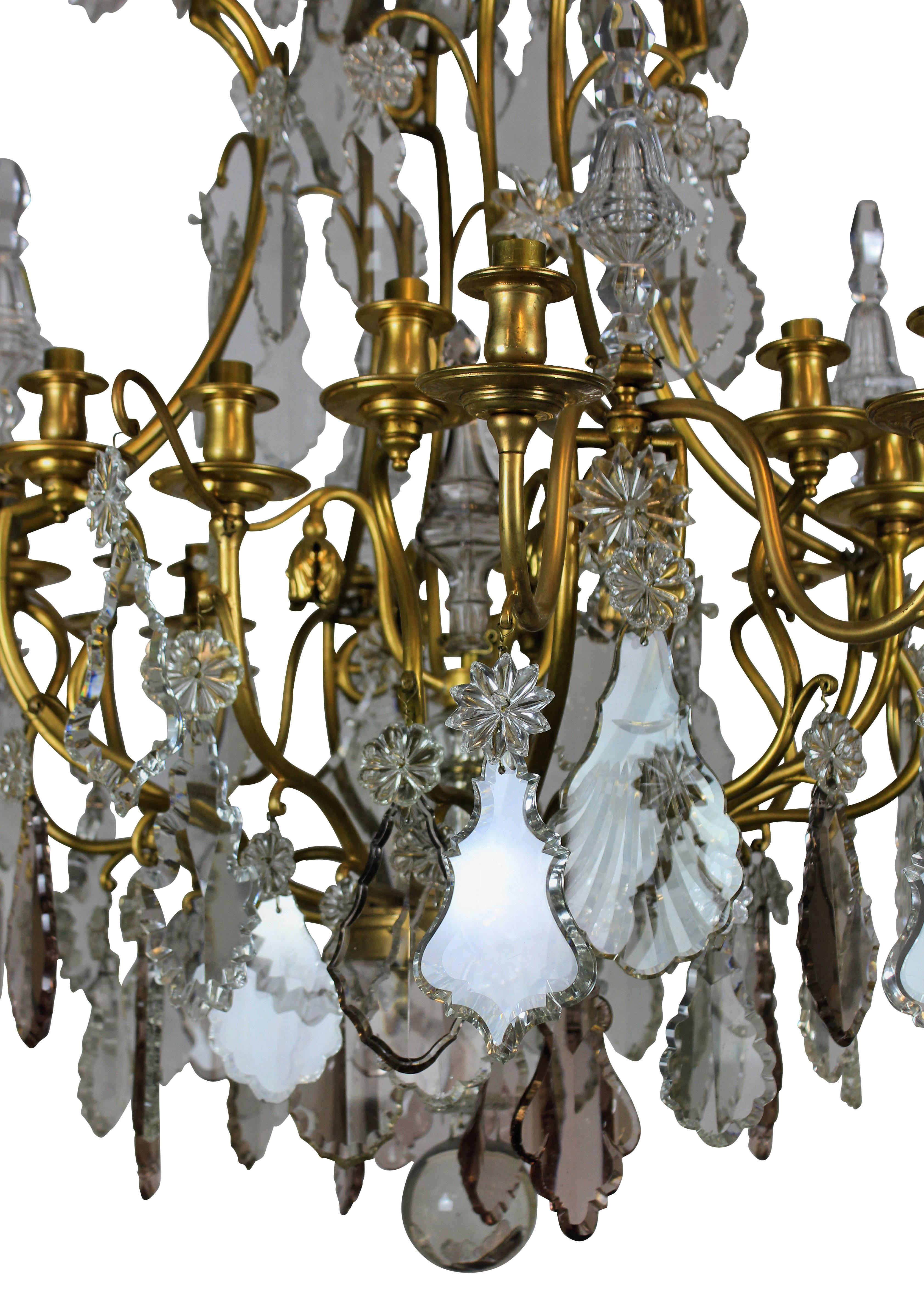 Large and Impressive Cut Glass Chandelier by Baccarat of Paris 1