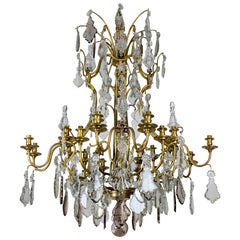 Large and Impressive Cut Glass Chandelier by Baccarat of Paris