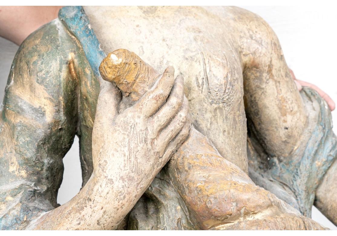 Fait main Grande et impressionnante fausse tête de mât en fibre de verre en vente