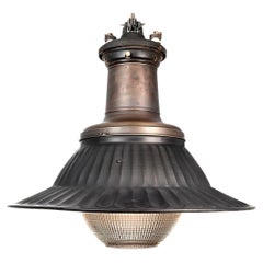 Large and Impressive Fluted Shade Street Light