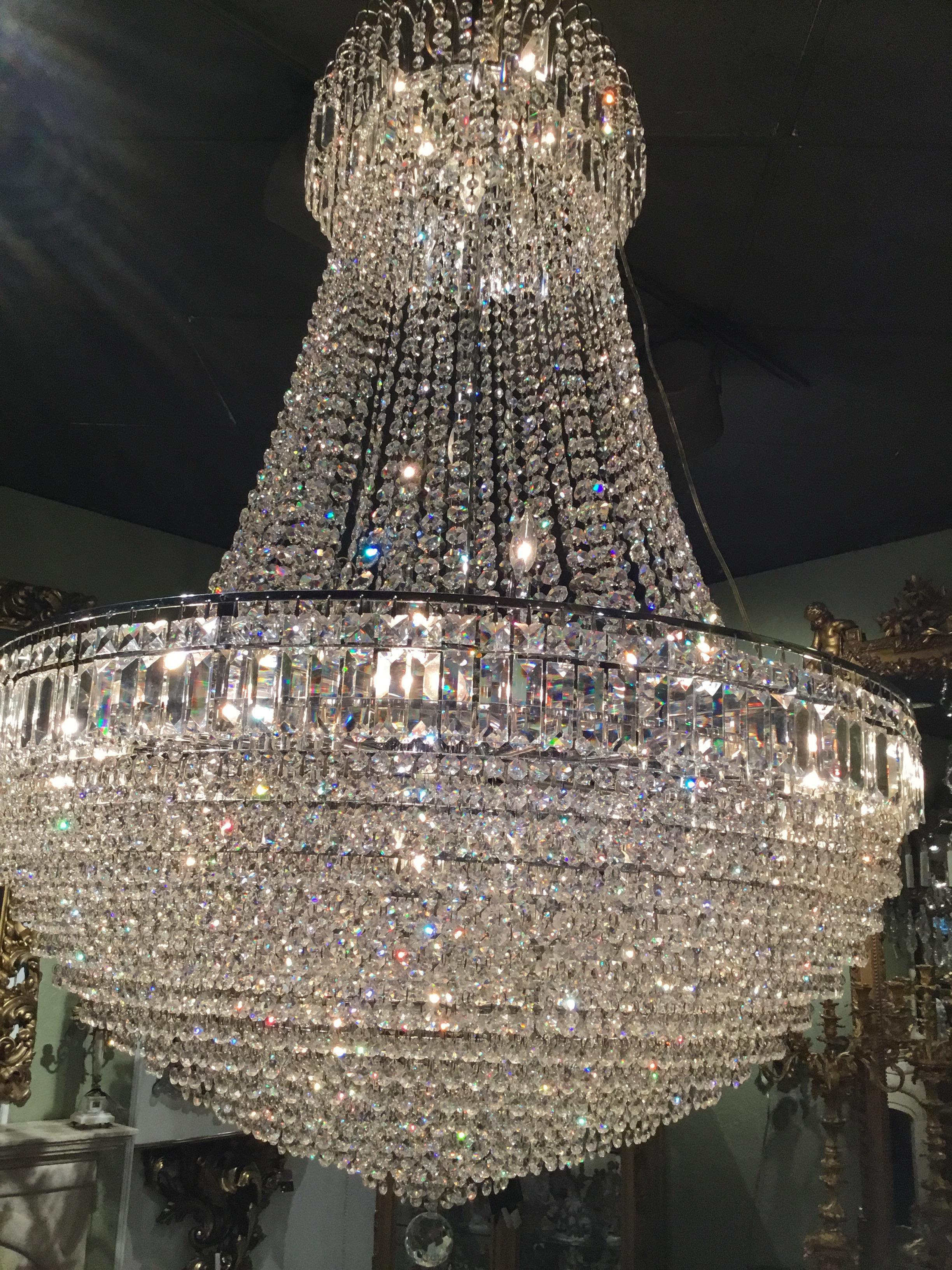Austrian Large and Impressive crystal French Empire Chandelier