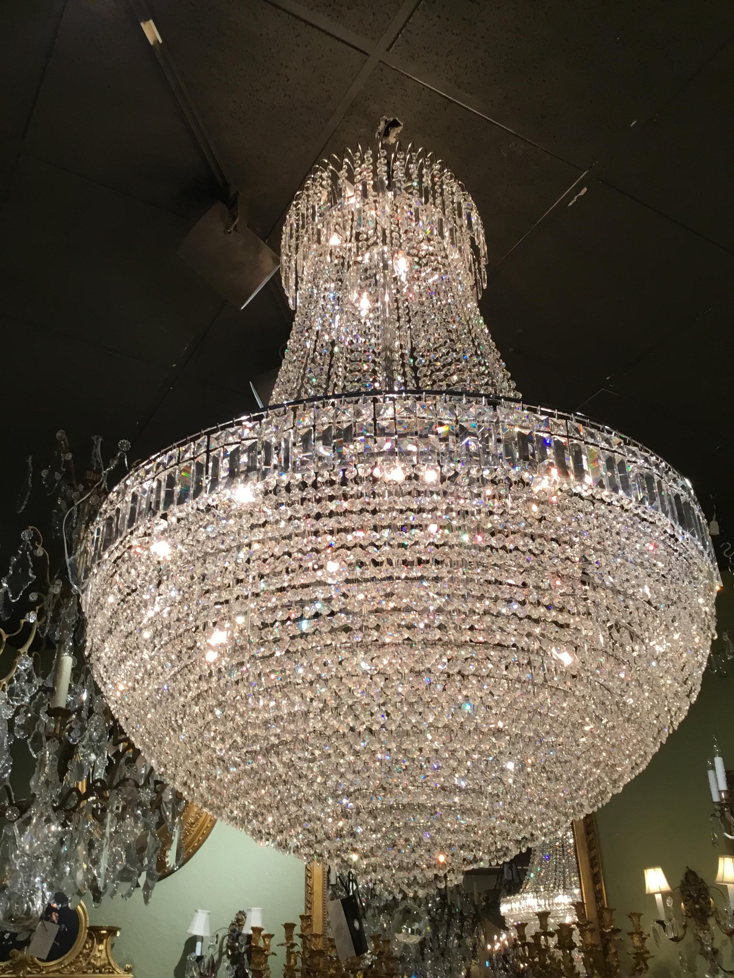 Crystal Large and Impressive crystal French Empire Chandelier