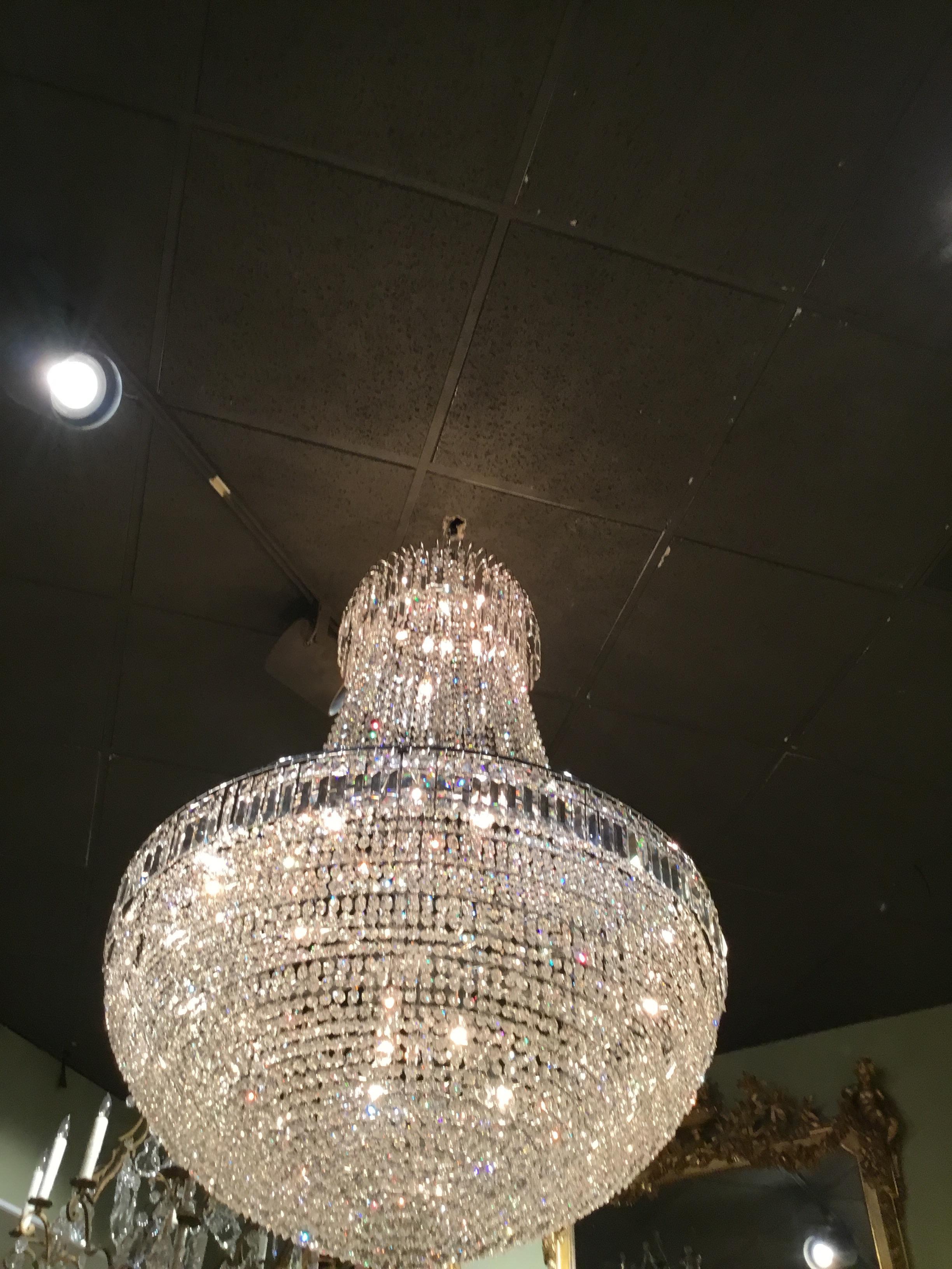 Large and Impressive crystal French Empire Chandelier 1