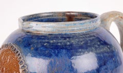 Large and Impressive German Attributed Pottery Crested Jug