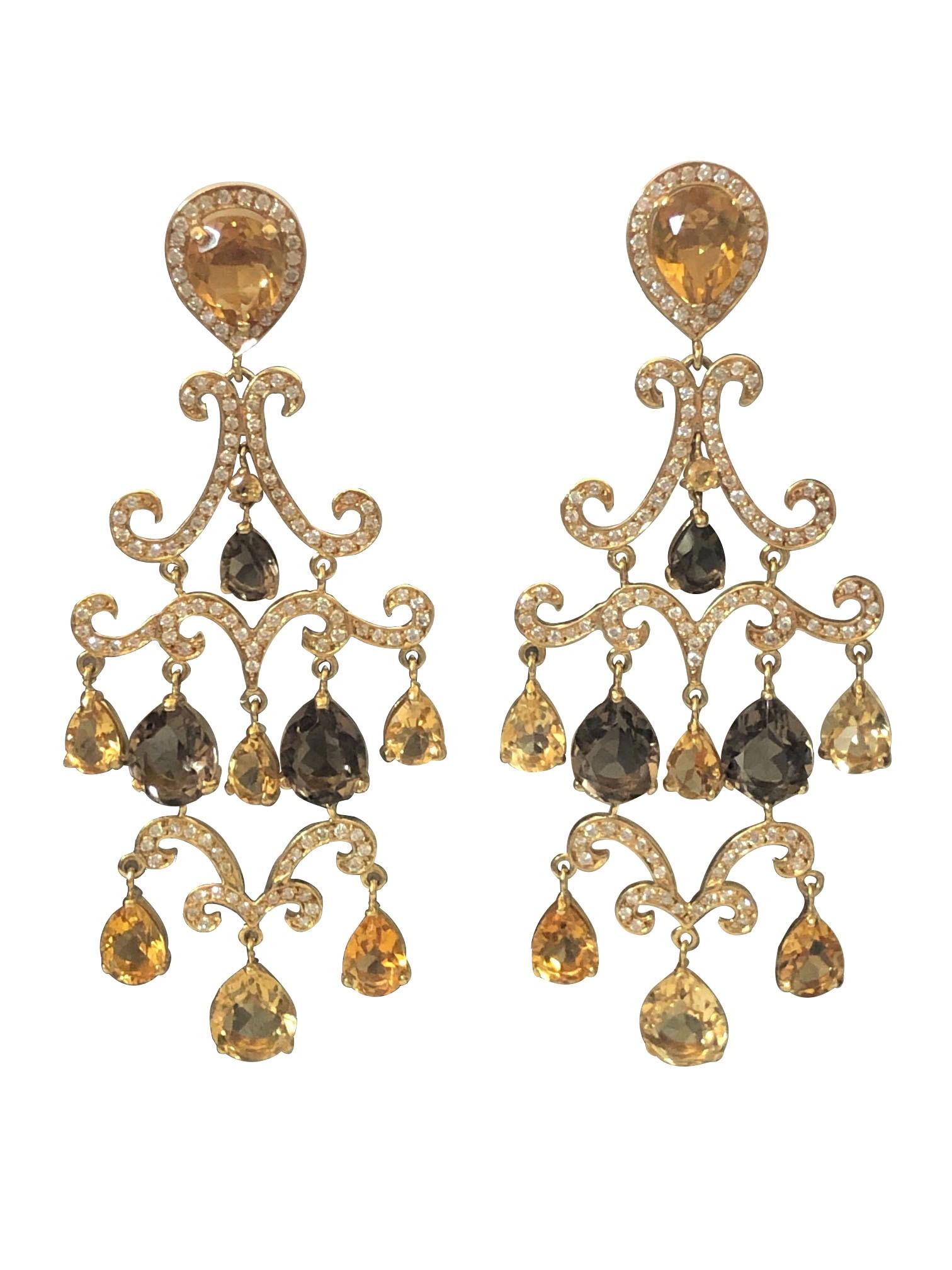 large gold chandelier earrings