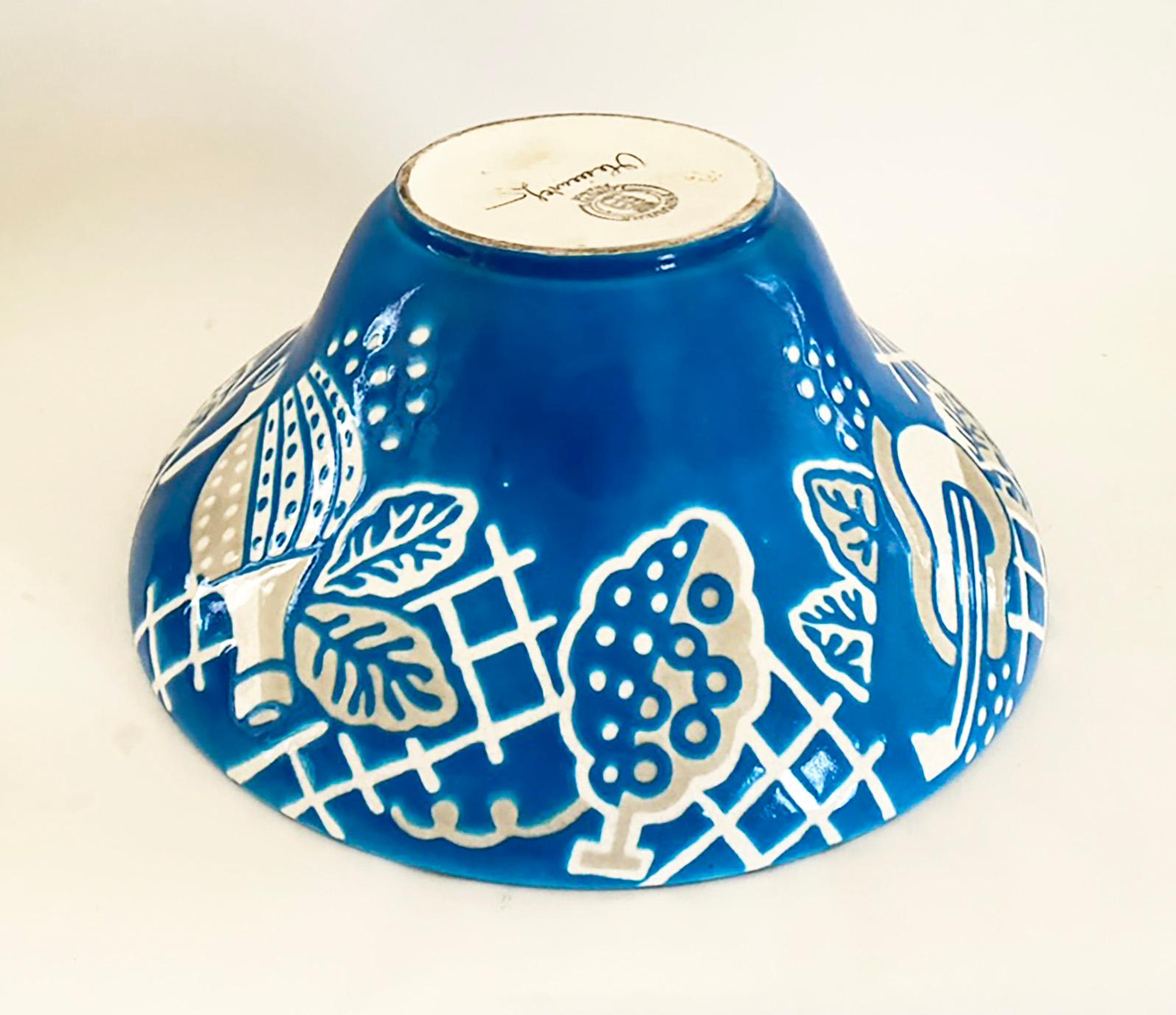 Gran e impresionante cuenco cubista Longwy Primavera de Sigismund Olesiewicz (Olin) Cerámico en venta