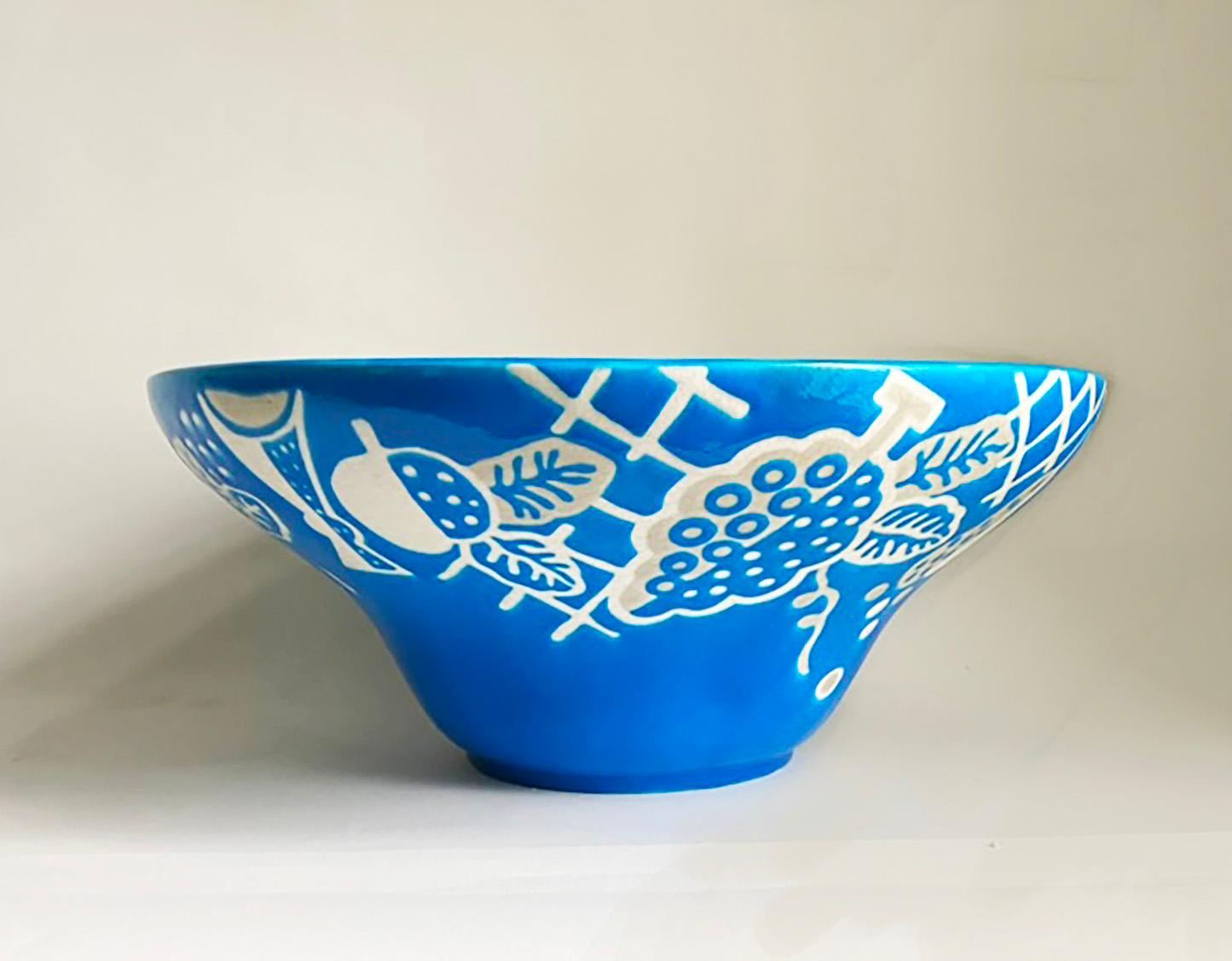 Gran e impresionante cuenco cubista Longwy Primavera de Sigismund Olesiewicz (Olin) en venta 2