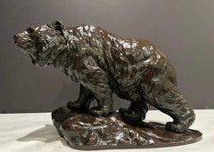 Meiji Period Bronze Bear, Signed
