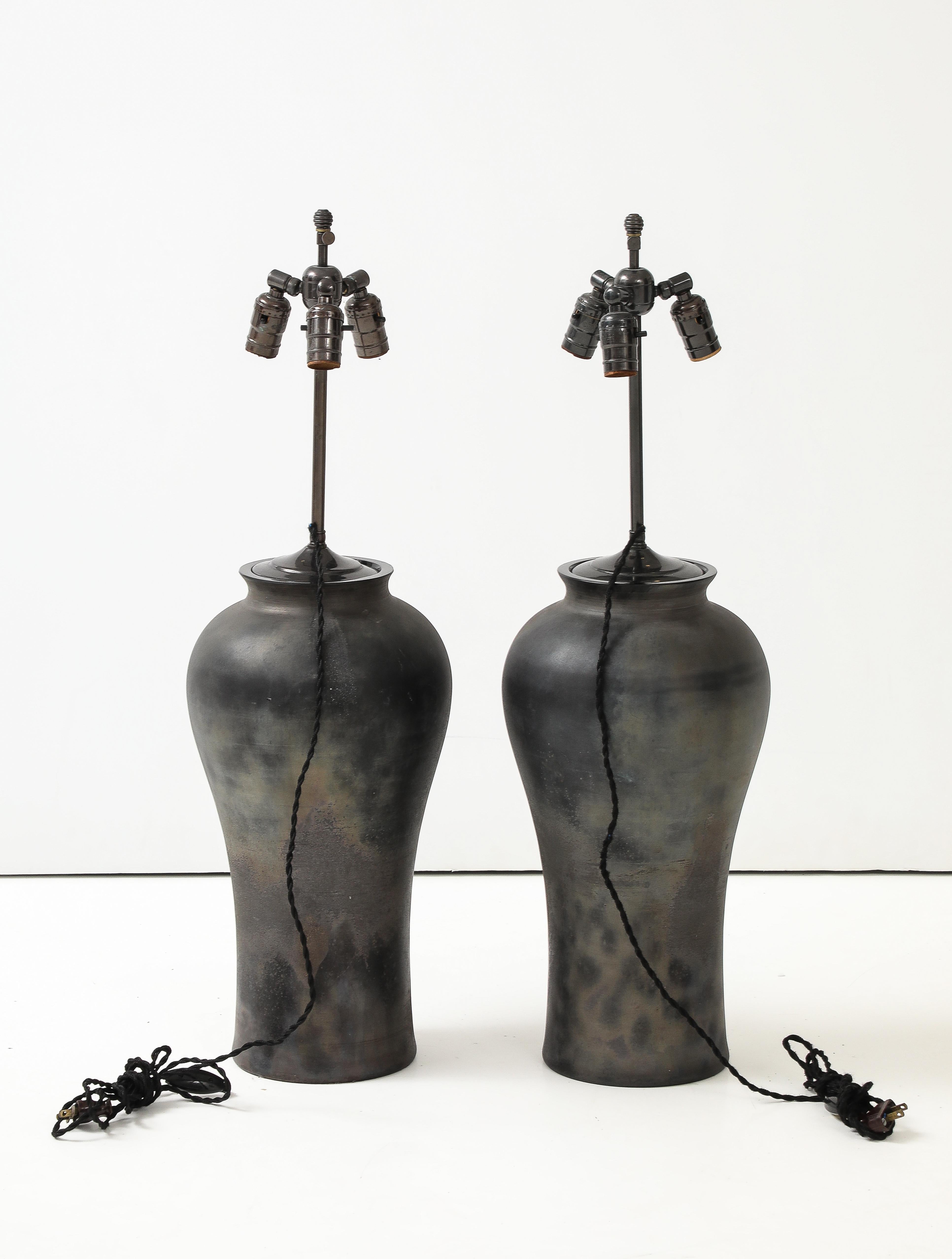 Fine XX secolo Grande e imponente coppia di lampade in vetro di Cenedesae Scavo. in vendita