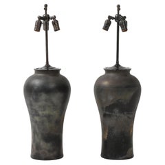 Grande e imponente coppia di lampade in vetro di Cenedesae Scavo.