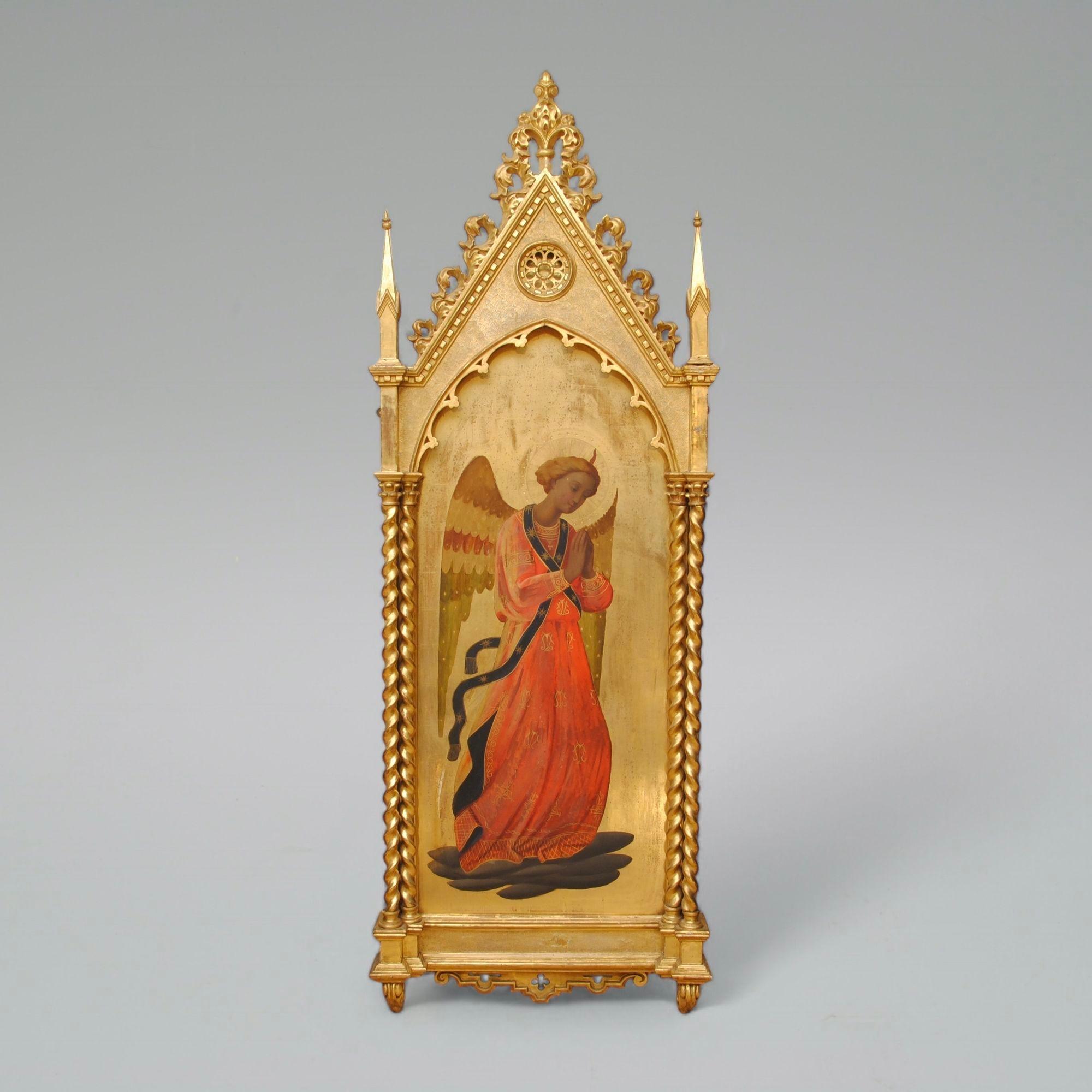 Italian Large And Impressive Pair Of Florentine Angels After Fran Angelico - 233cm High For Sale