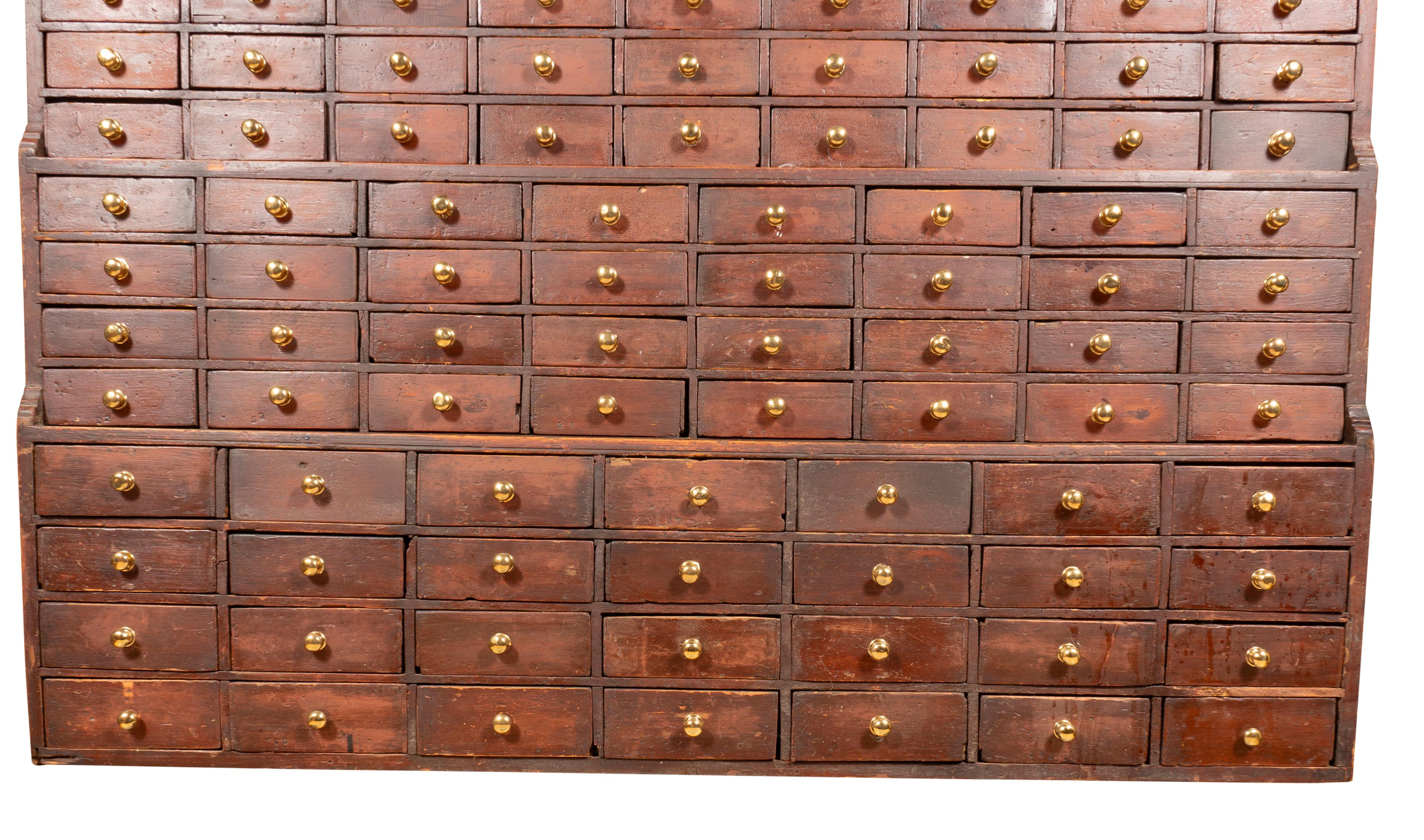 Large And Impressive Stained Pine Apothecary Chest For Sale 2