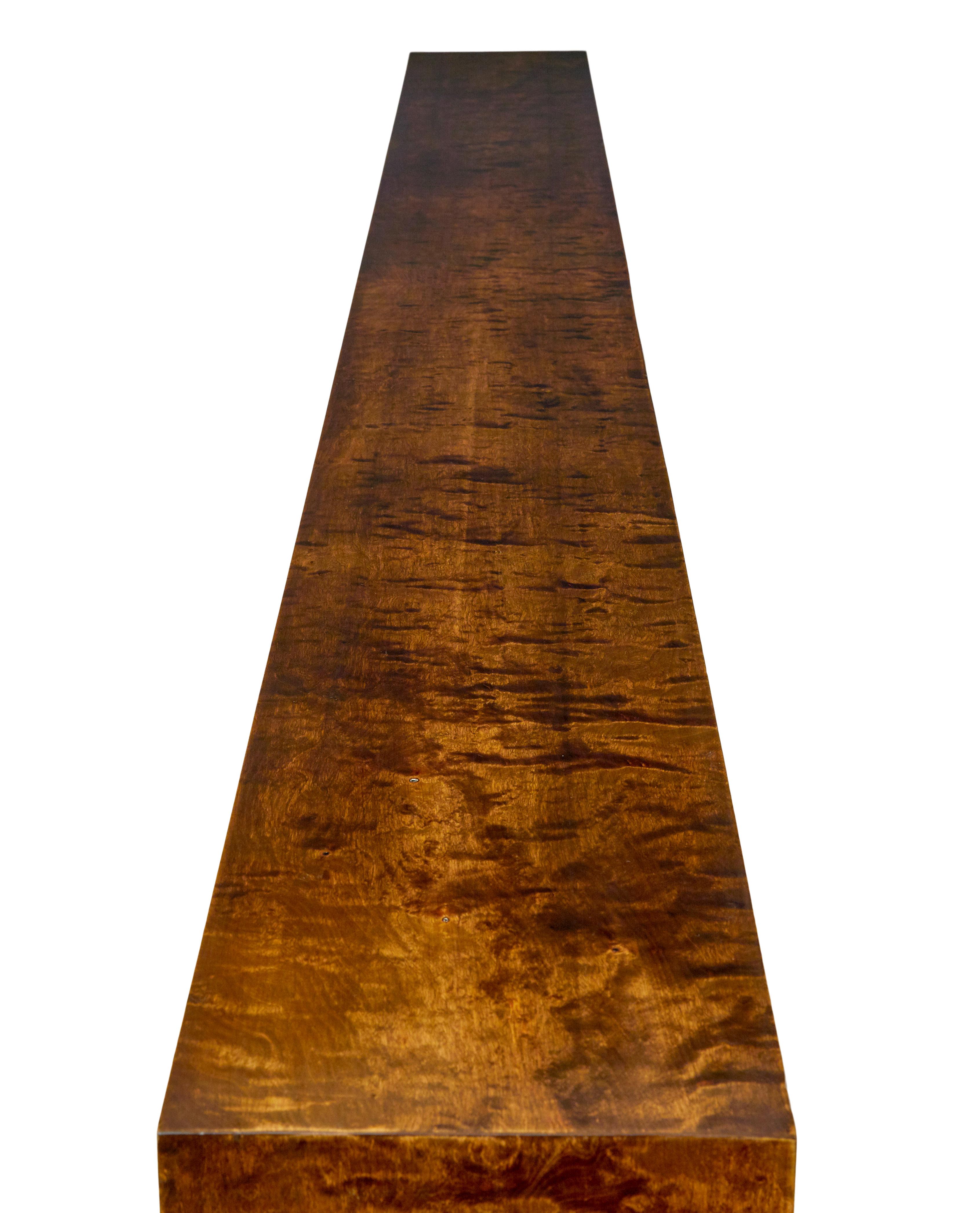 Birch Large and impressive Swedish dark birch open bookcase For Sale