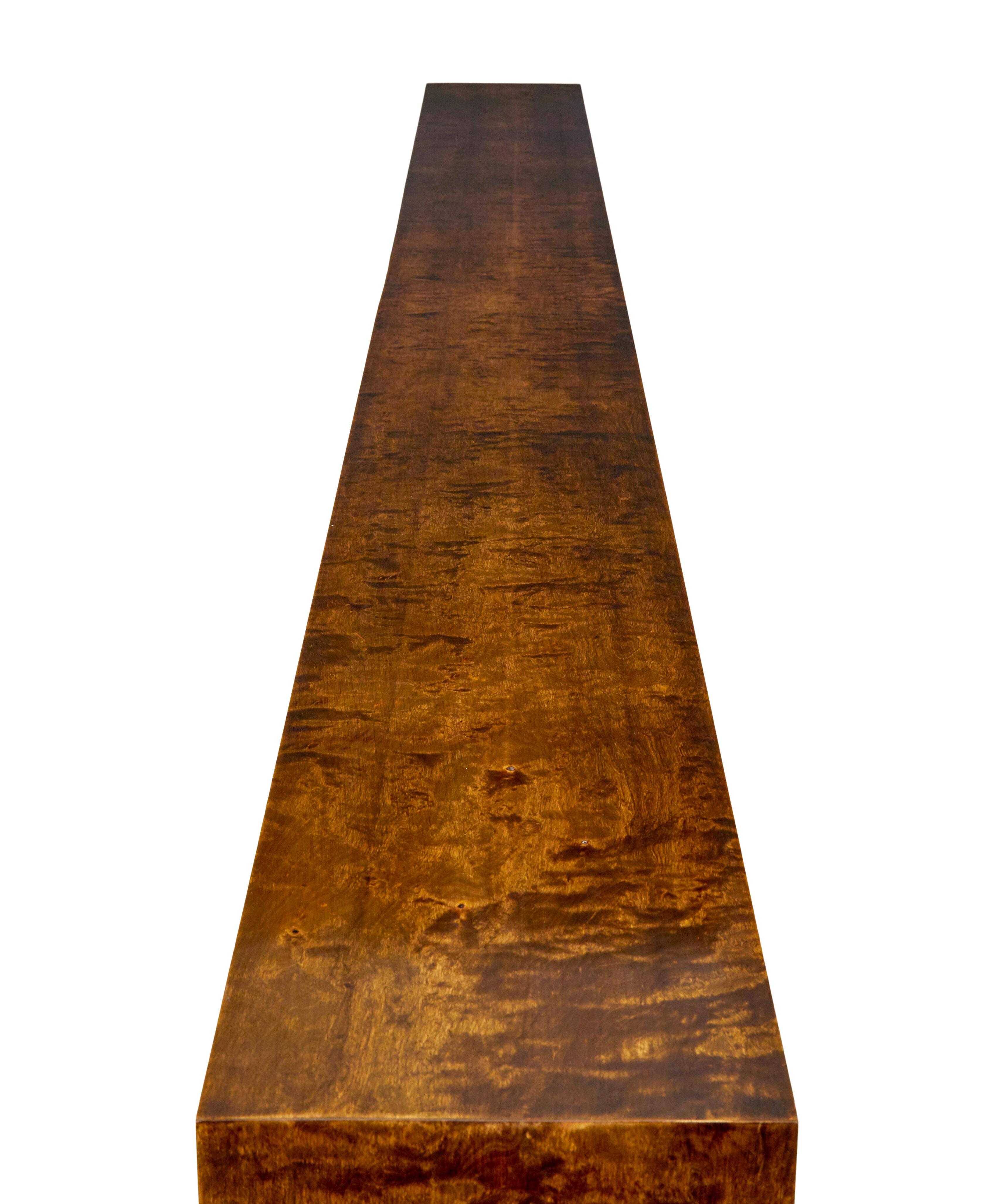 Large and impressive Swedish dark birch open bookcase For Sale 1