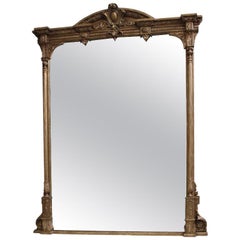 Large and Impressive Victorian Giltwood Overmantel Mirror