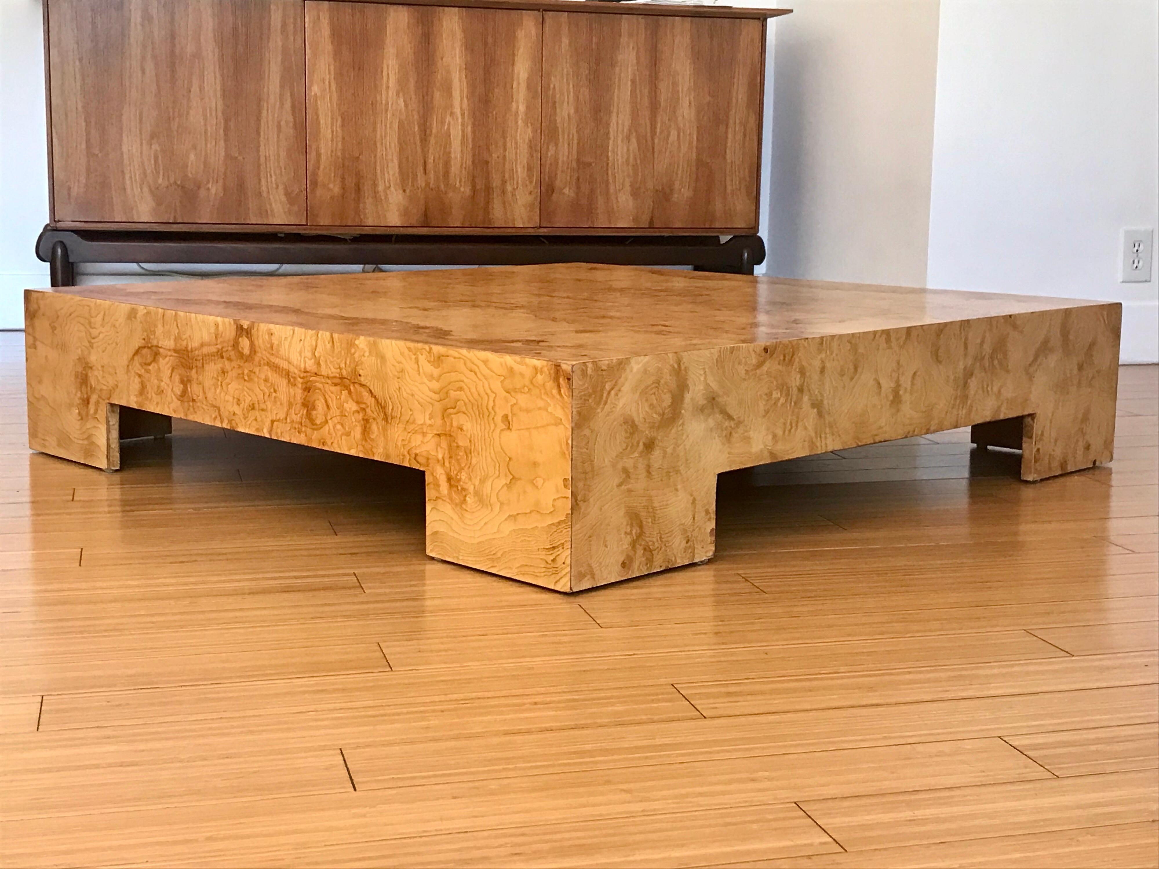 Modern Large and Low Architectural Coffee Table