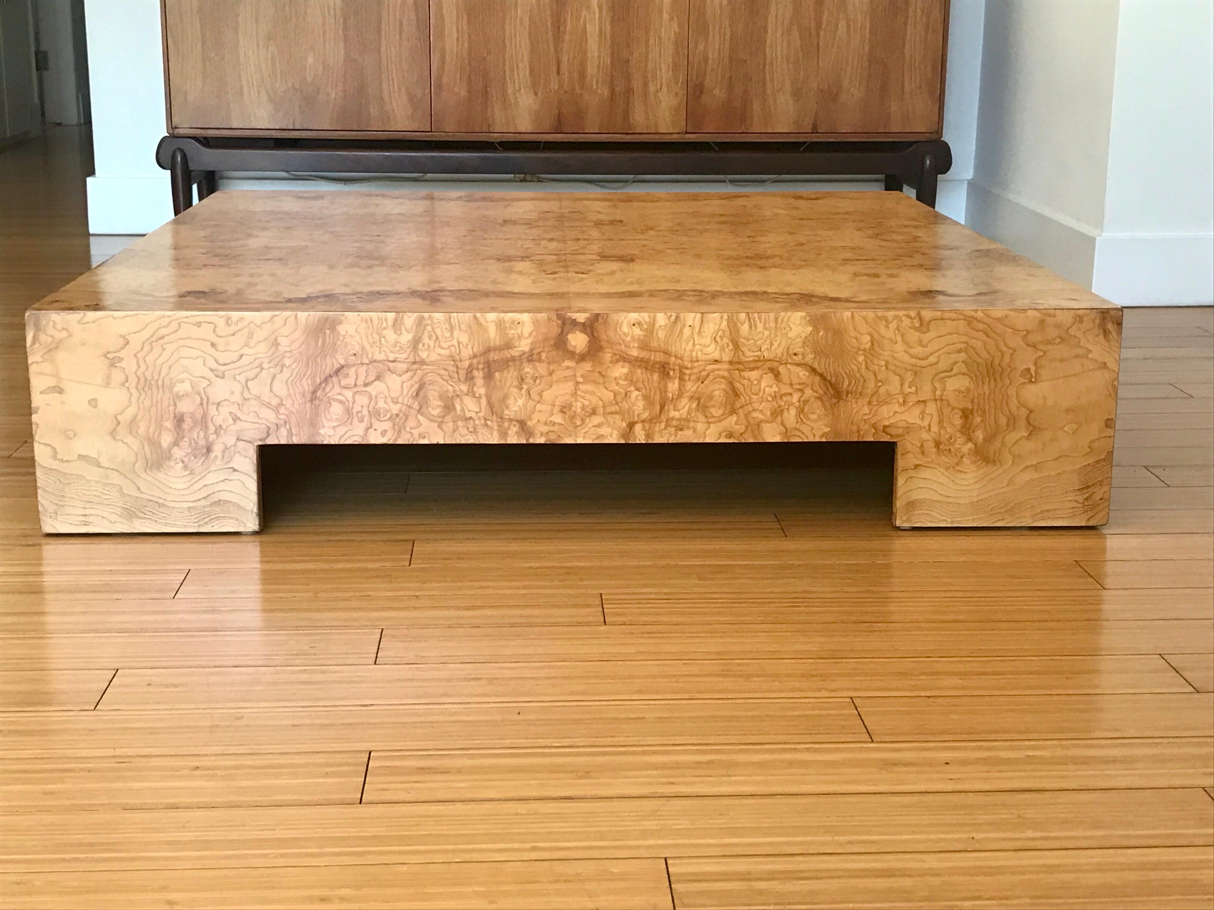 Laminated Large and Low Architectural Coffee Table