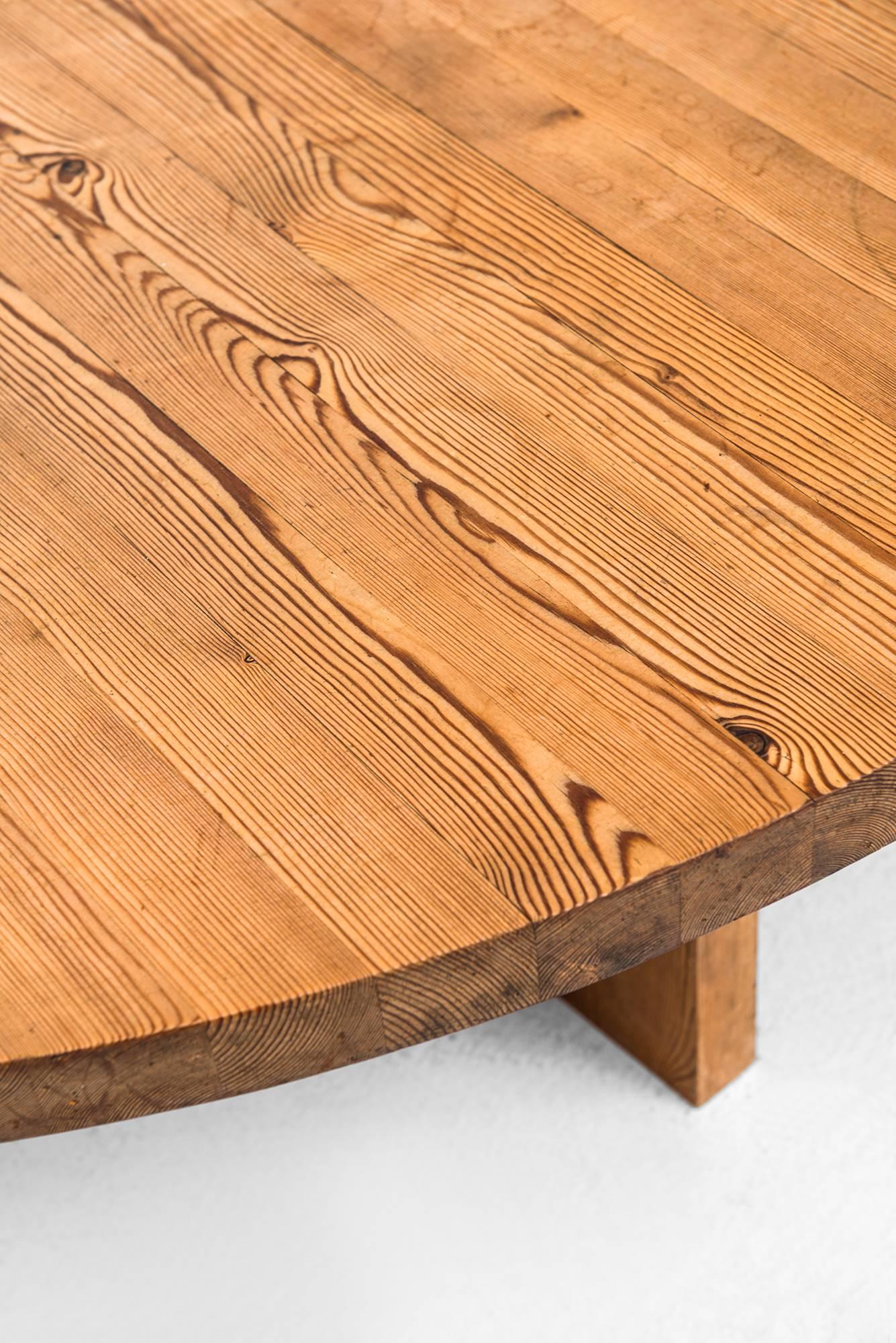 Large and Low Coffee Table in Pine Probably Produced in Sweden 3
