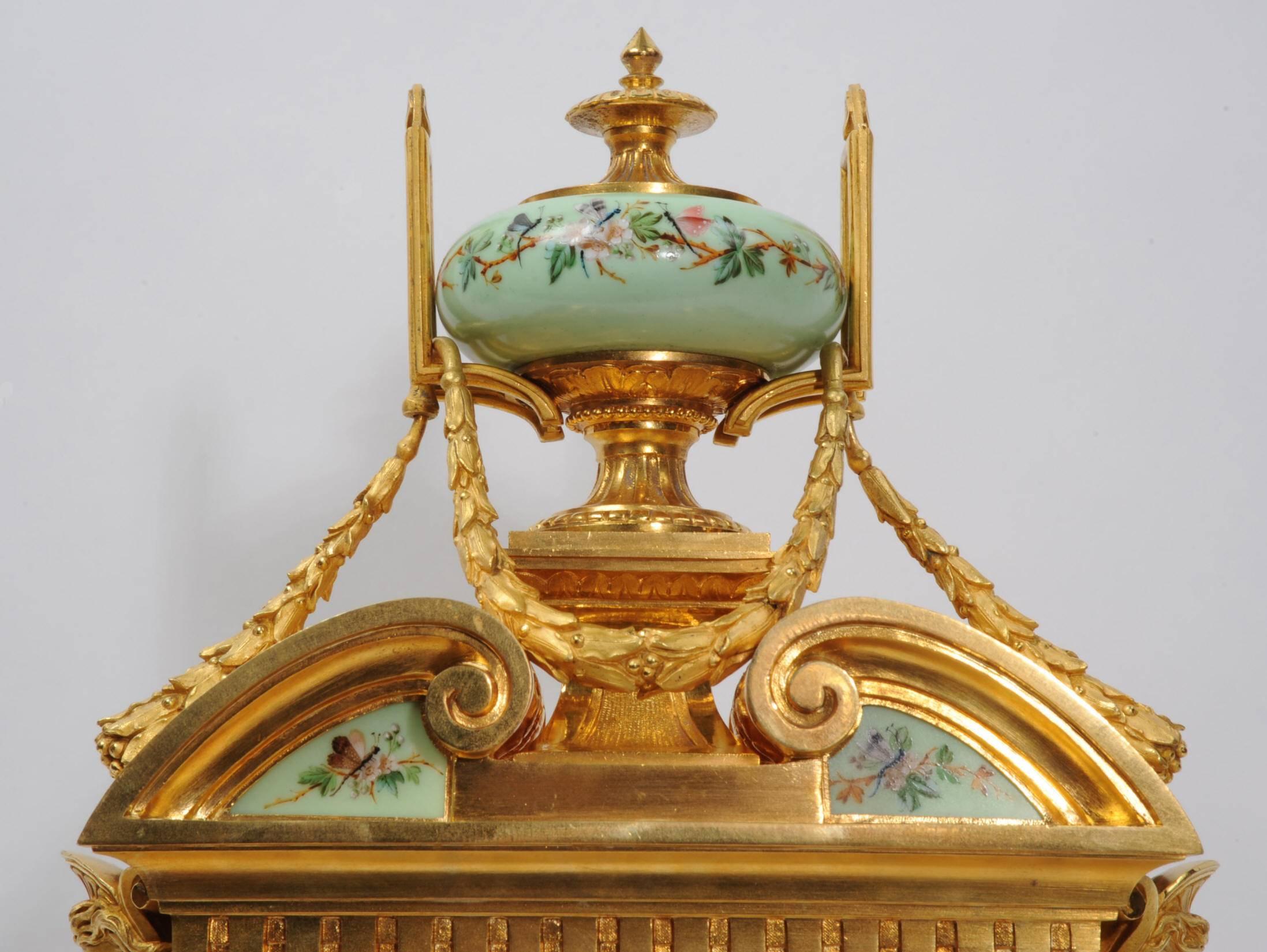 Neoclassical Large and Magnificent Ormolu and Sèvres Porcelain Clock by Achille Brocot