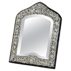 Antique Large and Ornate Silver Table Mirror, a Royal Wedding Gift