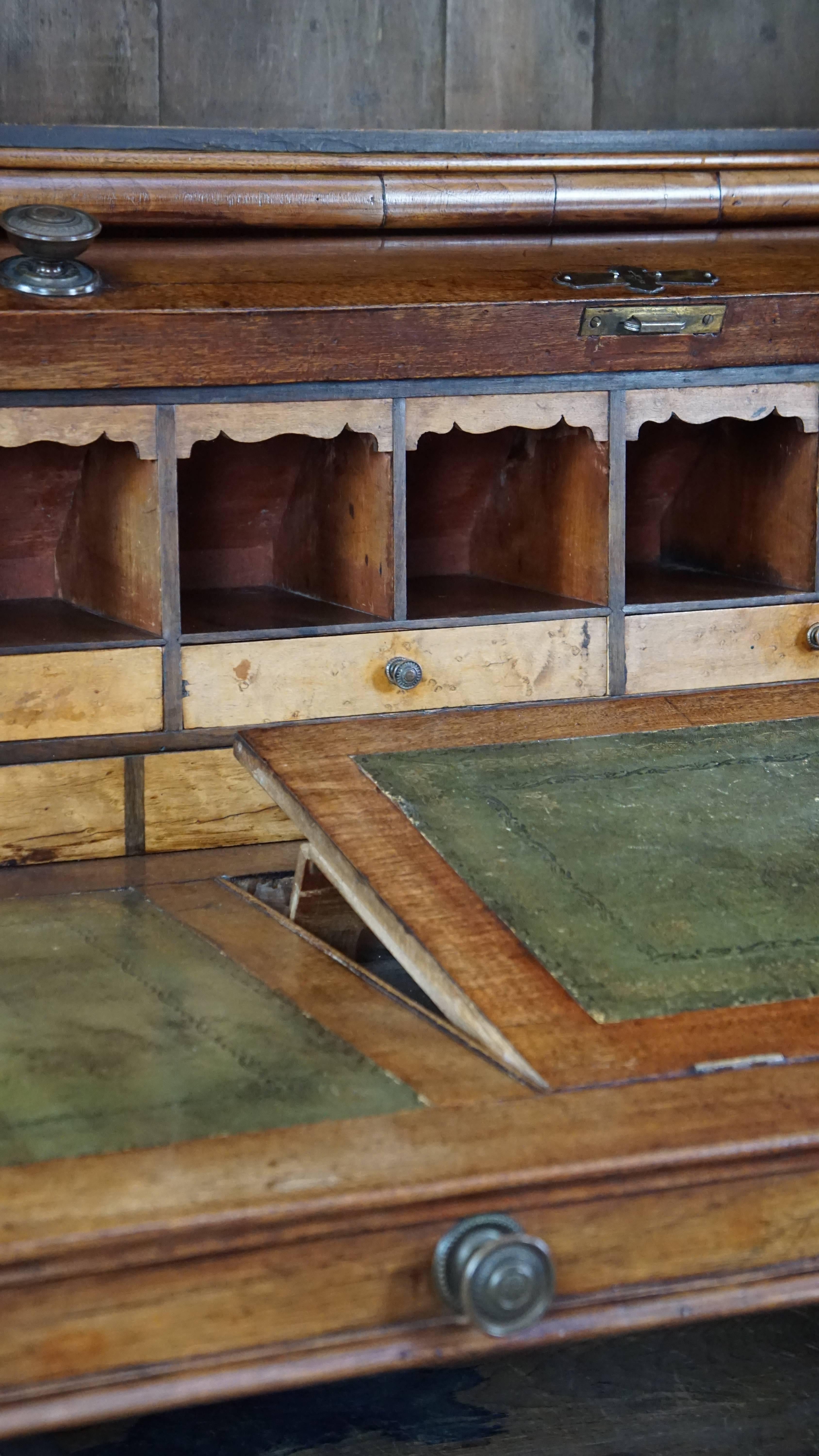 Large and practical antique 19th century English wooden bookcase/secretary For Sale 12