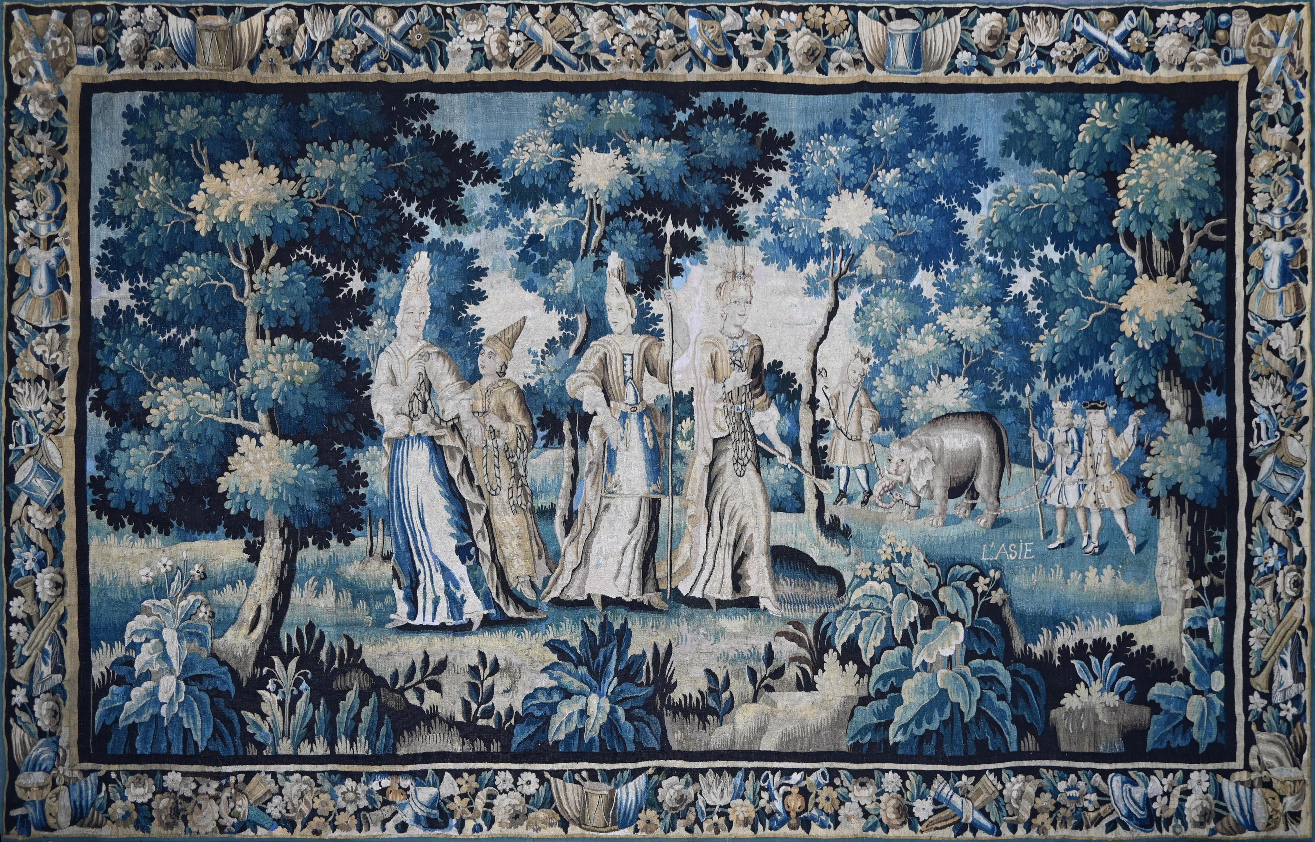 This Charming Aubusson Historical Tapestry depicts 