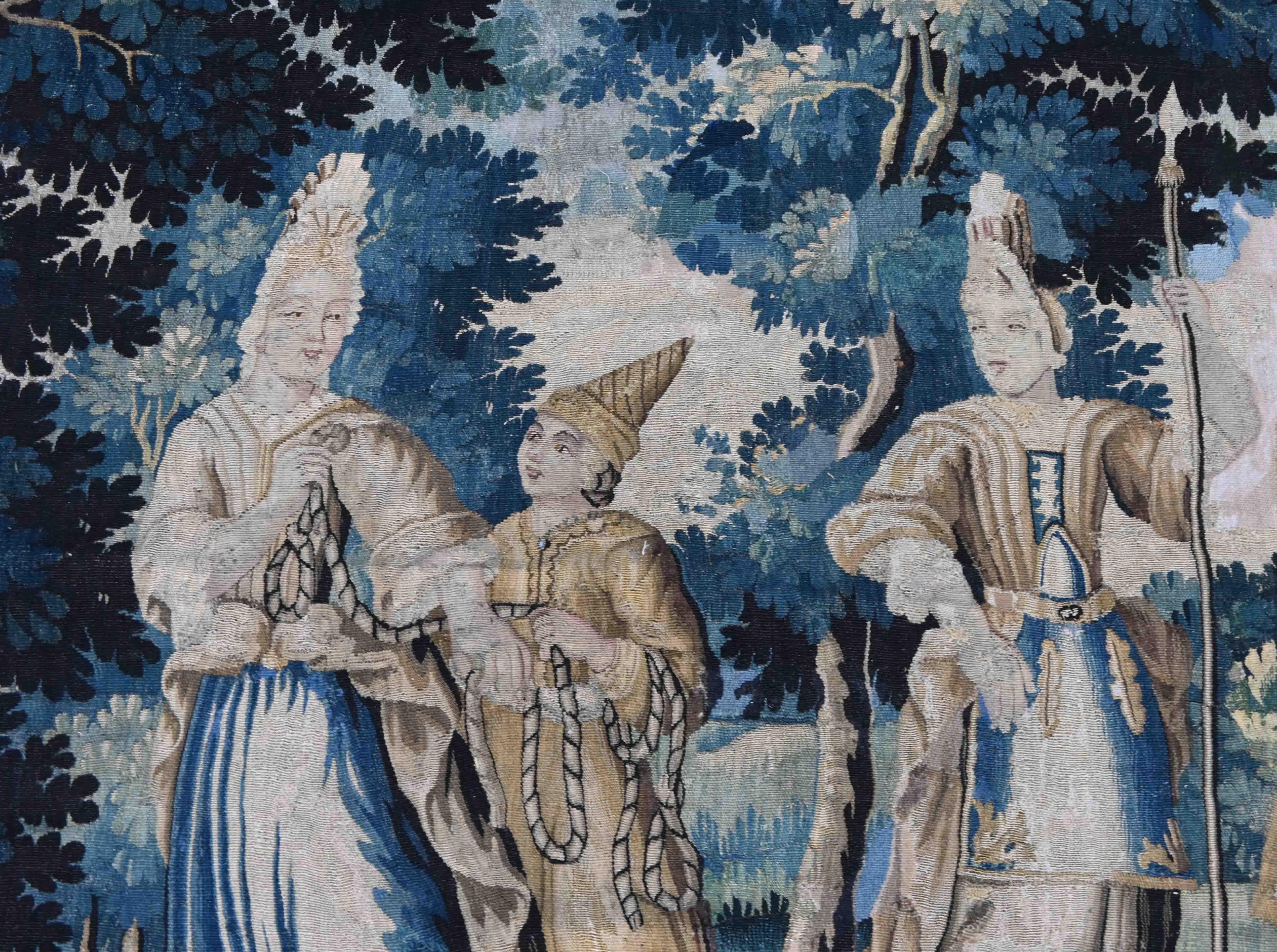 French large and rare 17th century tapestry (elephanteau) - N°1340 For Sale