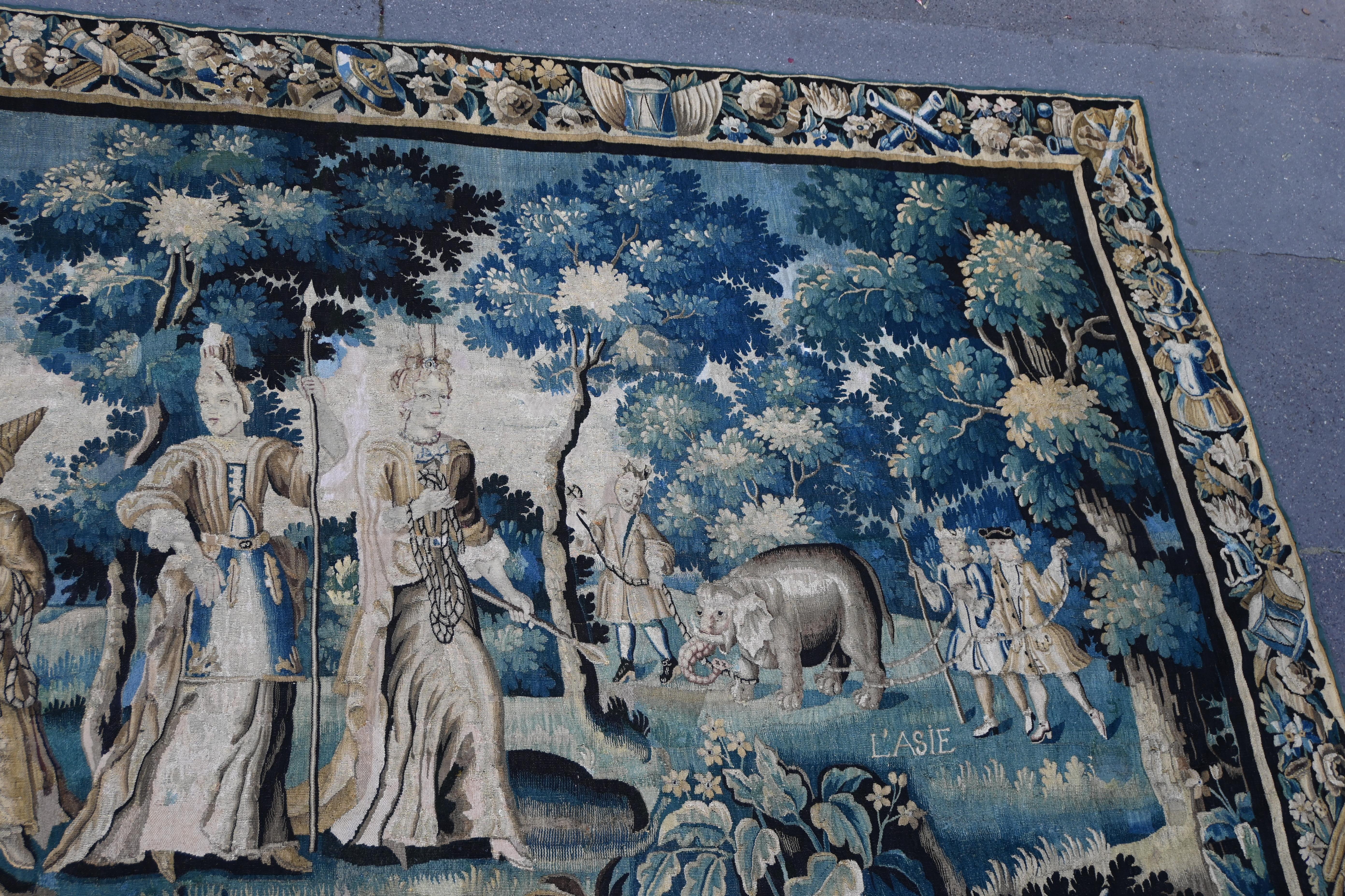 Late 17th Century large and rare 17th century tapestry (elephanteau) - N°1340 For Sale
