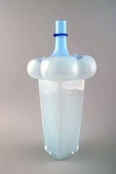 Large and Rare Art Glass Vase, Designed by Bertel Vallien by Kosta Boda