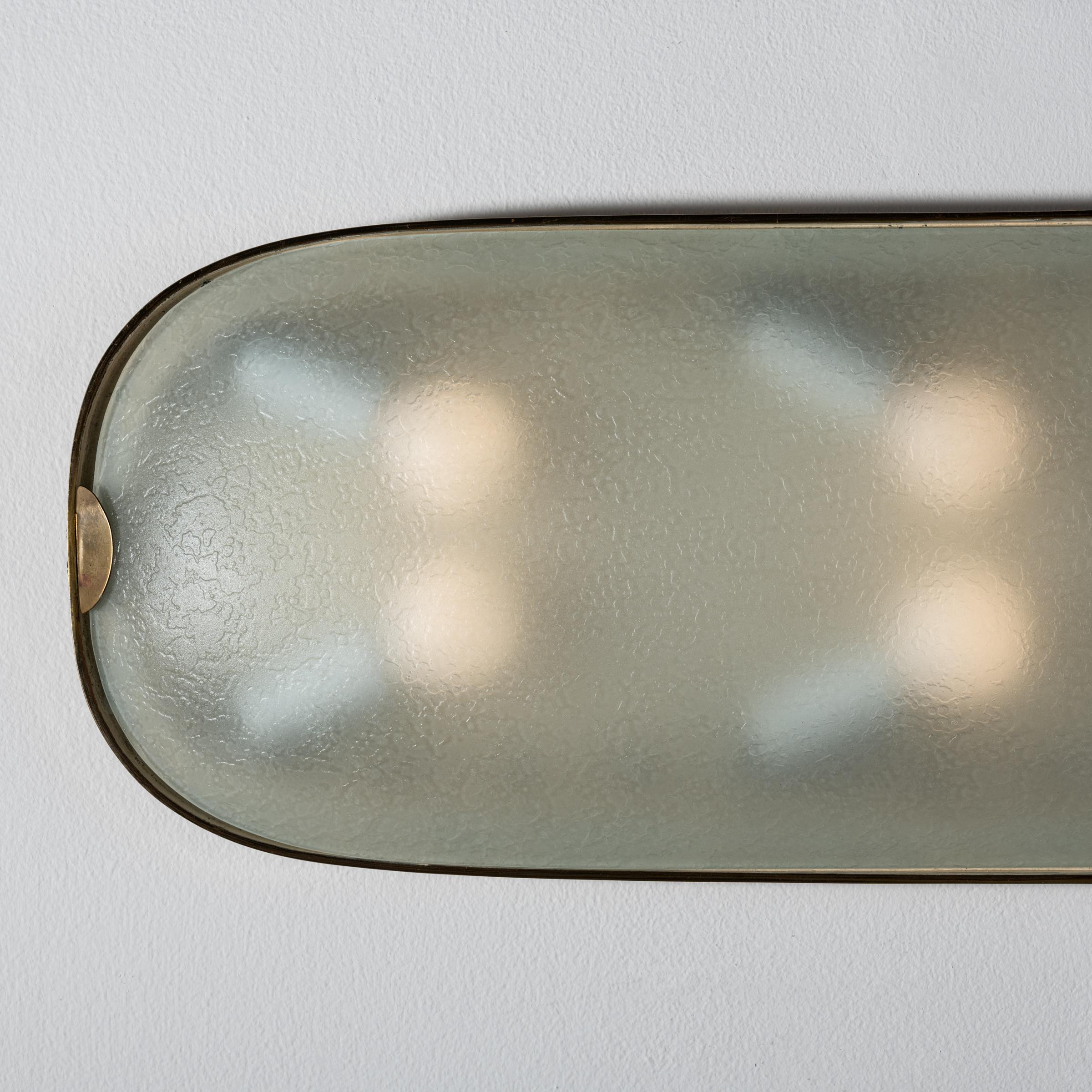 Mid-Century Modern Large and Rare Flush Mount Wall / Ceiling Light by Fontana Arte