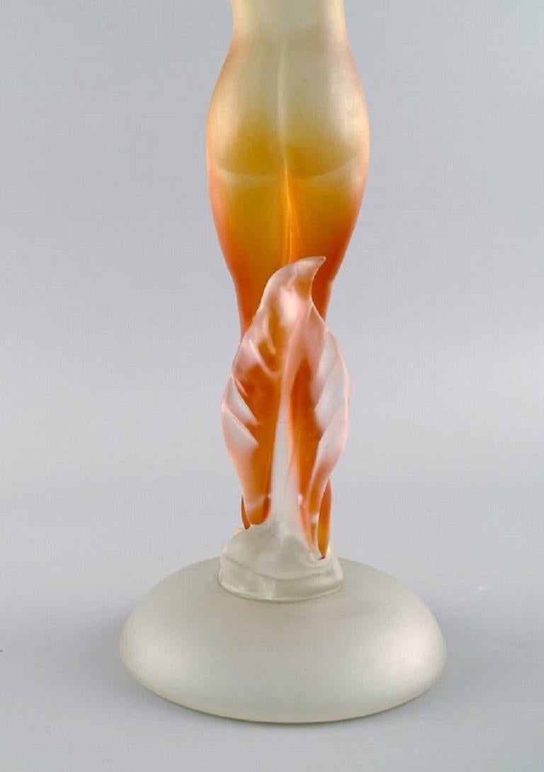 Mid-20th Century Large and Rare Murano Sculpture in Mouth-Blown Art Glass, Woman with Grapes For Sale