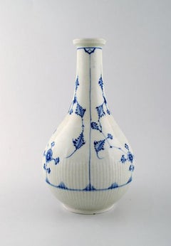Large and Rare Royal Copenhagen Blue Fluted Vase in Museum Quality