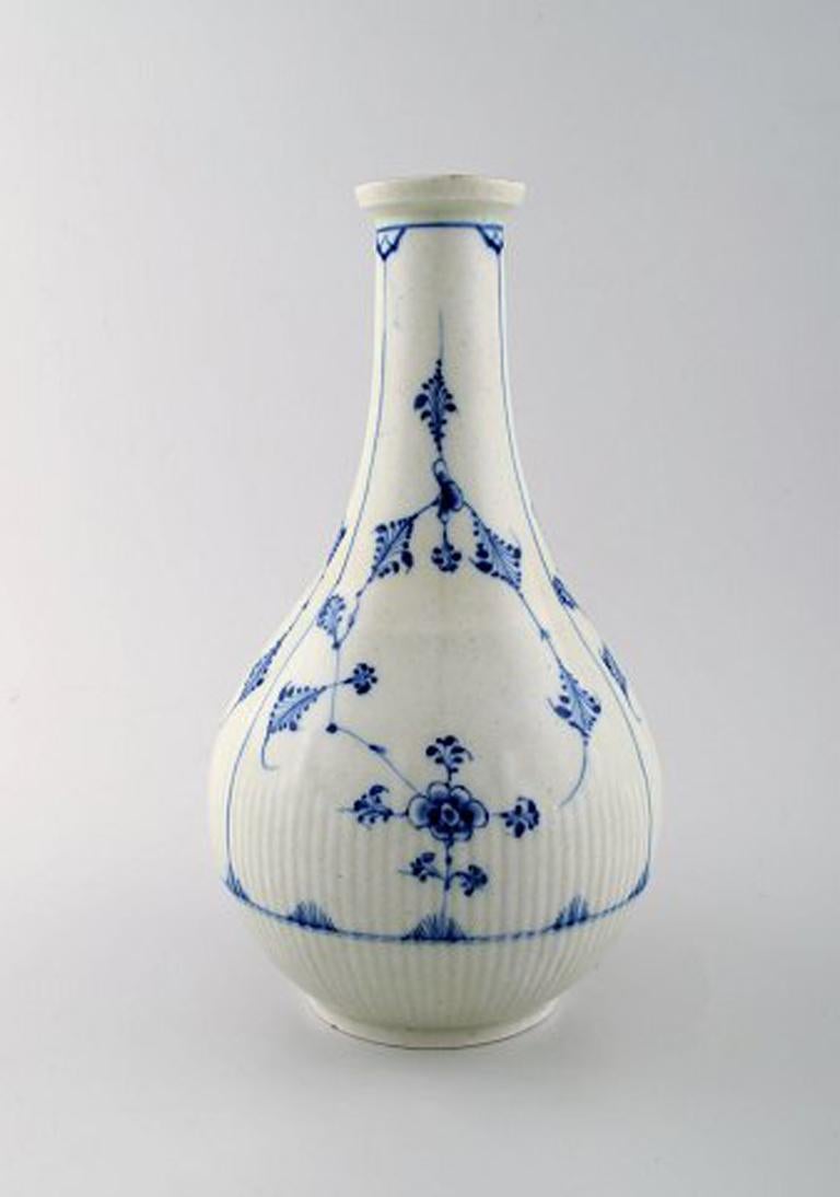 Large and Rare Royal Copenhagen Blue Fluted Vase in Museum Quality at