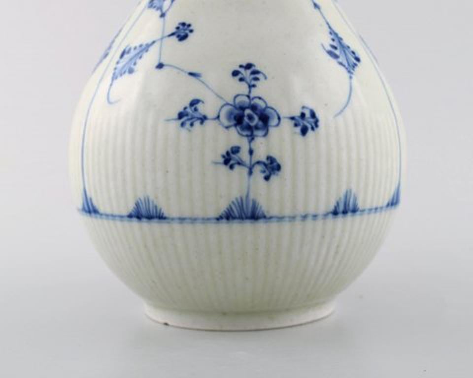 19th Century Large and Rare Royal Copenhagen Blue Fluted Vase in Museum Quality