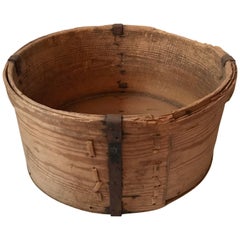 Antique Large and Rare Very Large Traditional Swedish 19th Century Pine Bowl