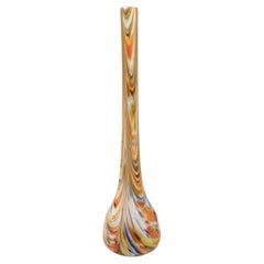 Grande e raro vaso in vetro Fenicio arancione d'epoca, attribuito a Fratelli Toso, Italia