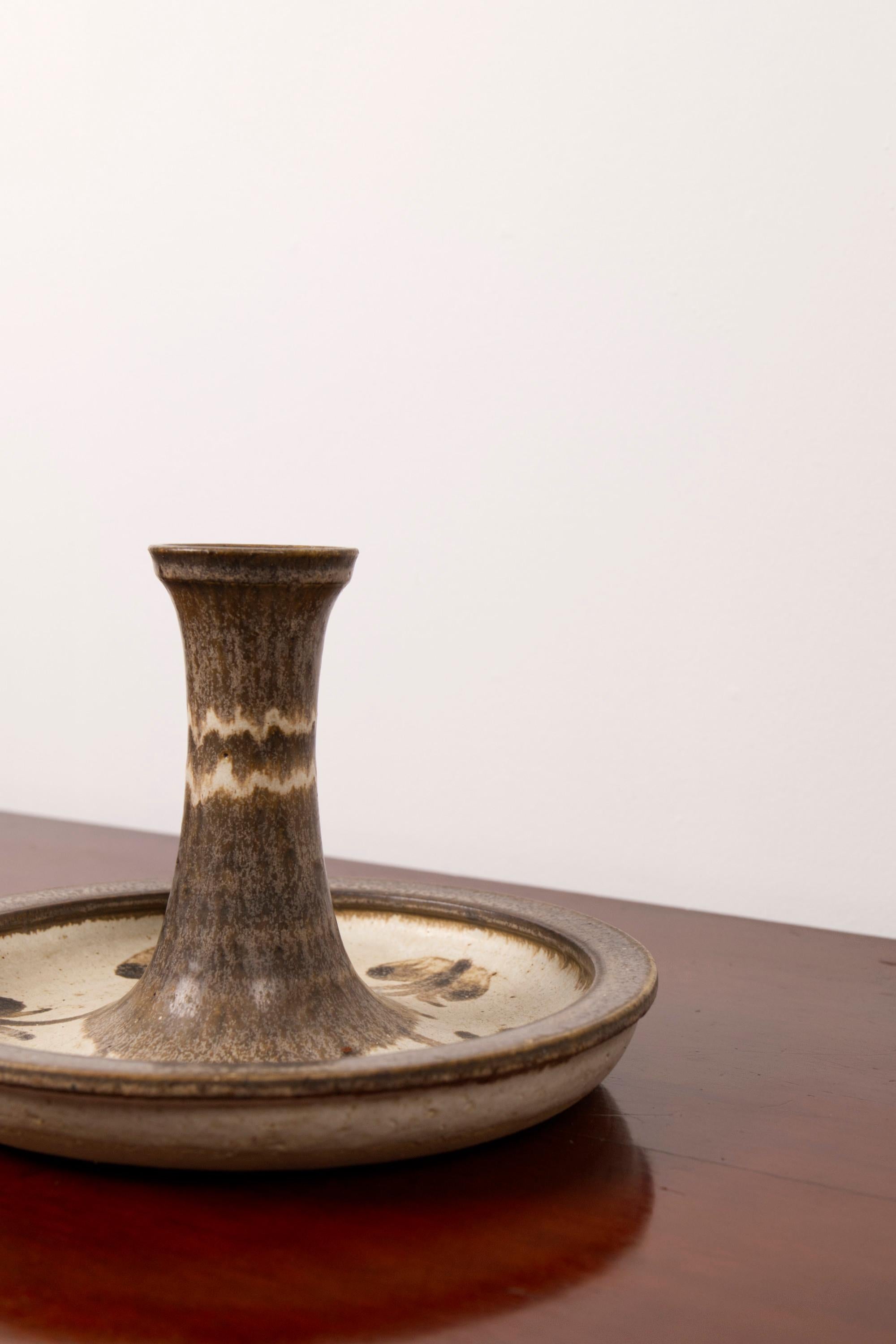 Large and sculptural Candle Holder/dish by Axella Stentøj, Denmark, 1960s For Sale 2