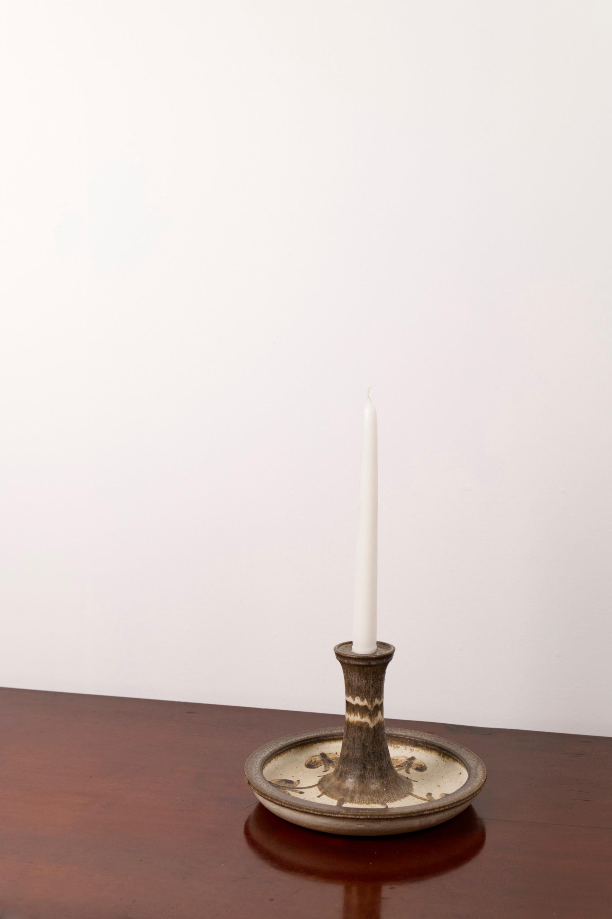 Large Sculptural Candle Holder / Dish by Axella Stentøj – Denmark, 1960s

This large and sculptural ceramic candle holder/dish by Axella Stentøj, Denmark, is a striking piece of 1960s Scandinavian design with an organic form and richly textured