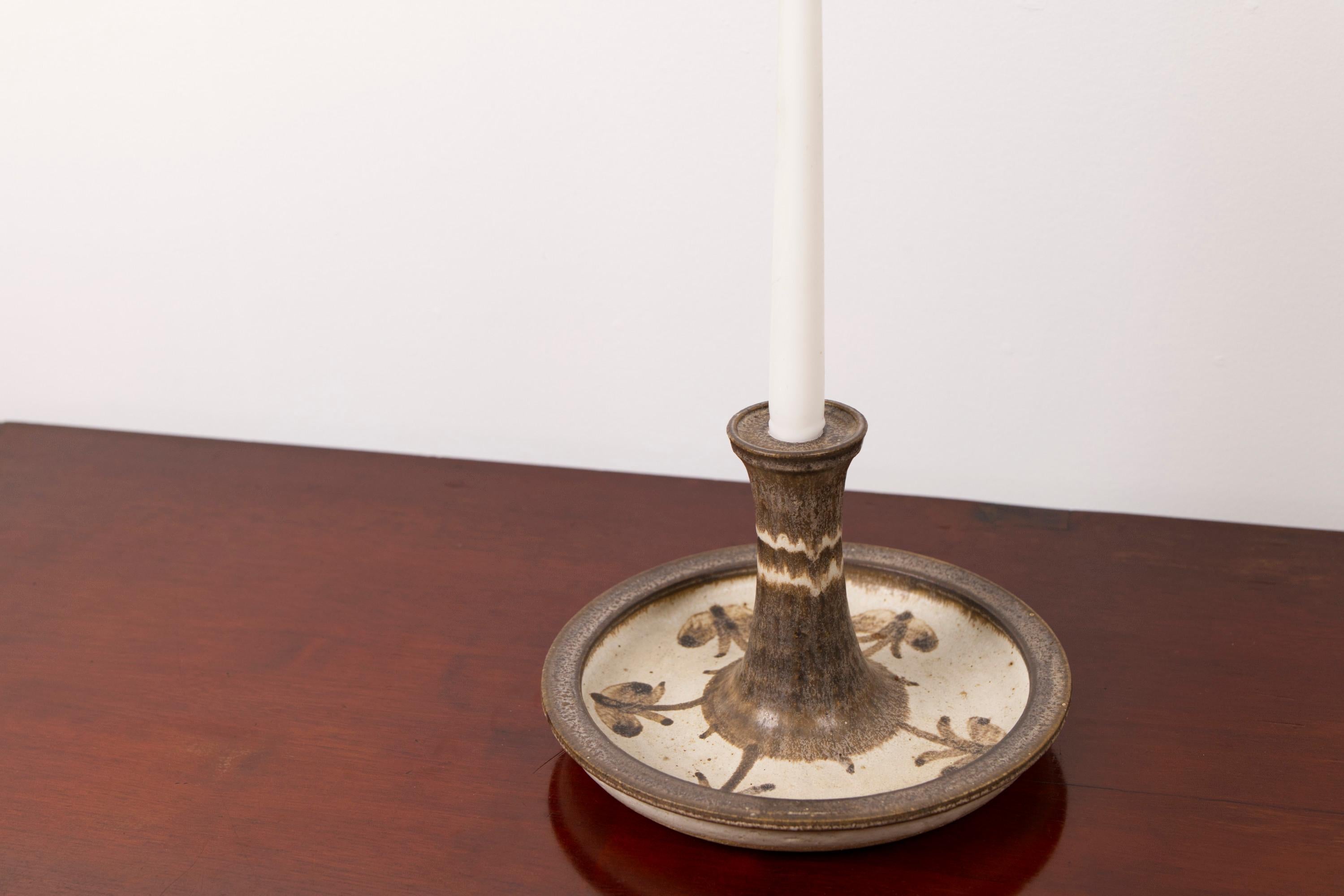 Scandinavian Modern Large and sculptural Candle Holder/dish by Axella Stentøj, Denmark, 1960s For Sale