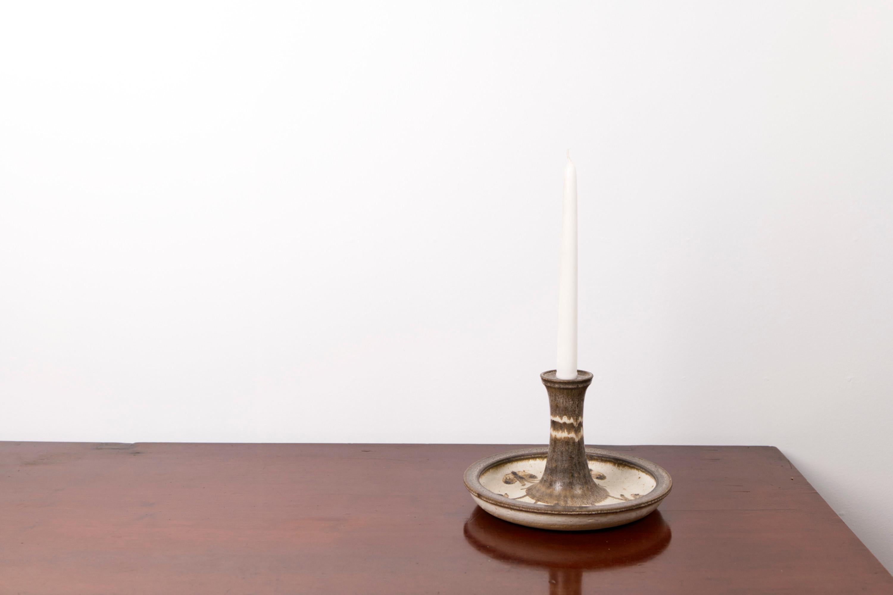 Danish Large and sculptural Candle Holder/dish by Axella Stentøj, Denmark, 1960s For Sale