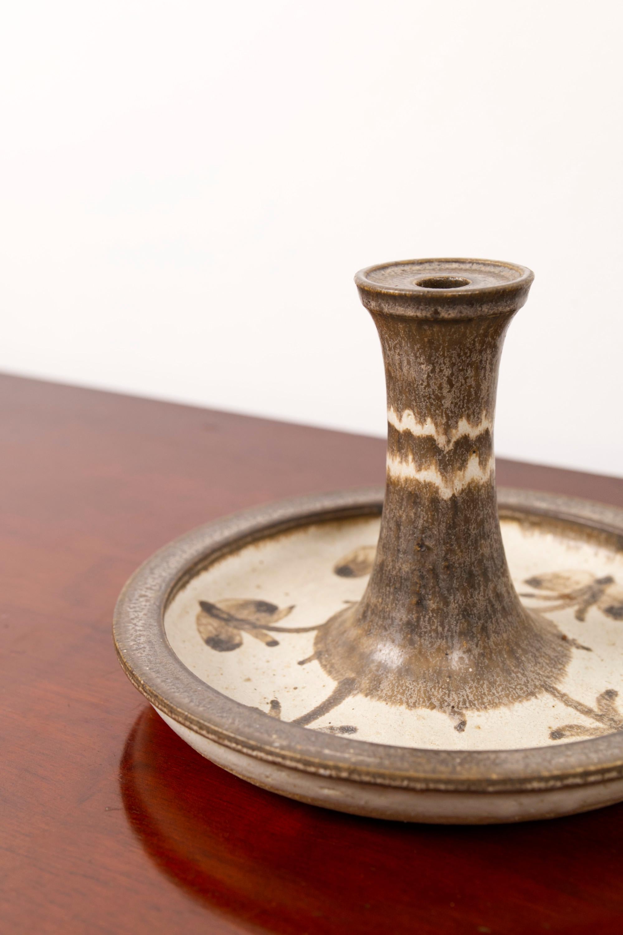 Mid-20th Century Large and sculptural Candle Holder/dish by Axella Stentøj, Denmark, 1960s For Sale