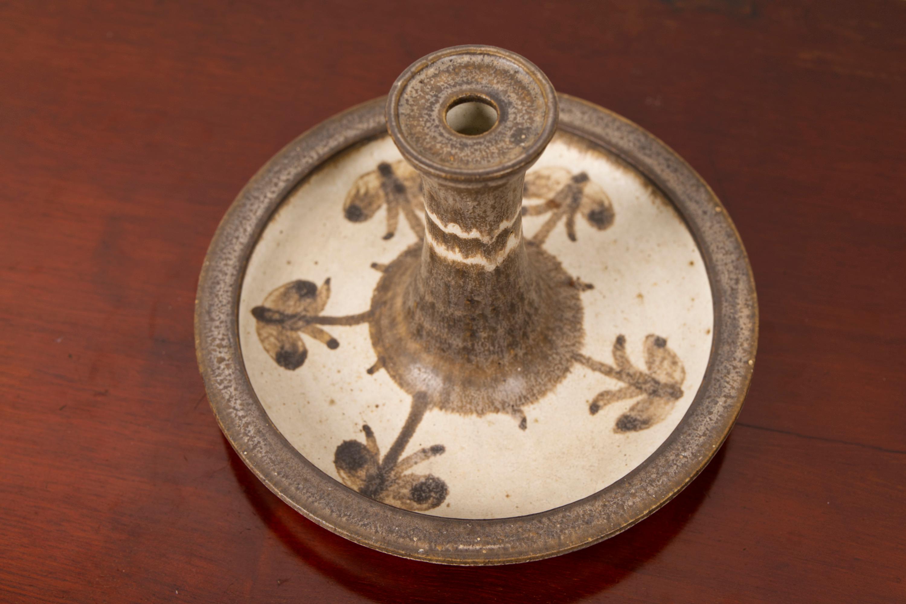 Ceramic Large and sculptural Candle Holder/dish by Axella Stentøj, Denmark, 1960s For Sale